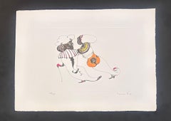 Infelicia - Hand-signed and numbered lithograph Leonor Fini Surrealist, 1975