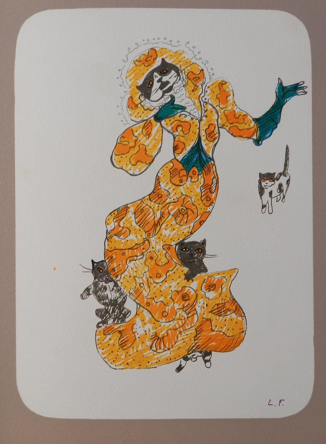 La Grande Parade des Chats 60 Illustrations of Cats by Leonor Fini 1973 For Sale 6