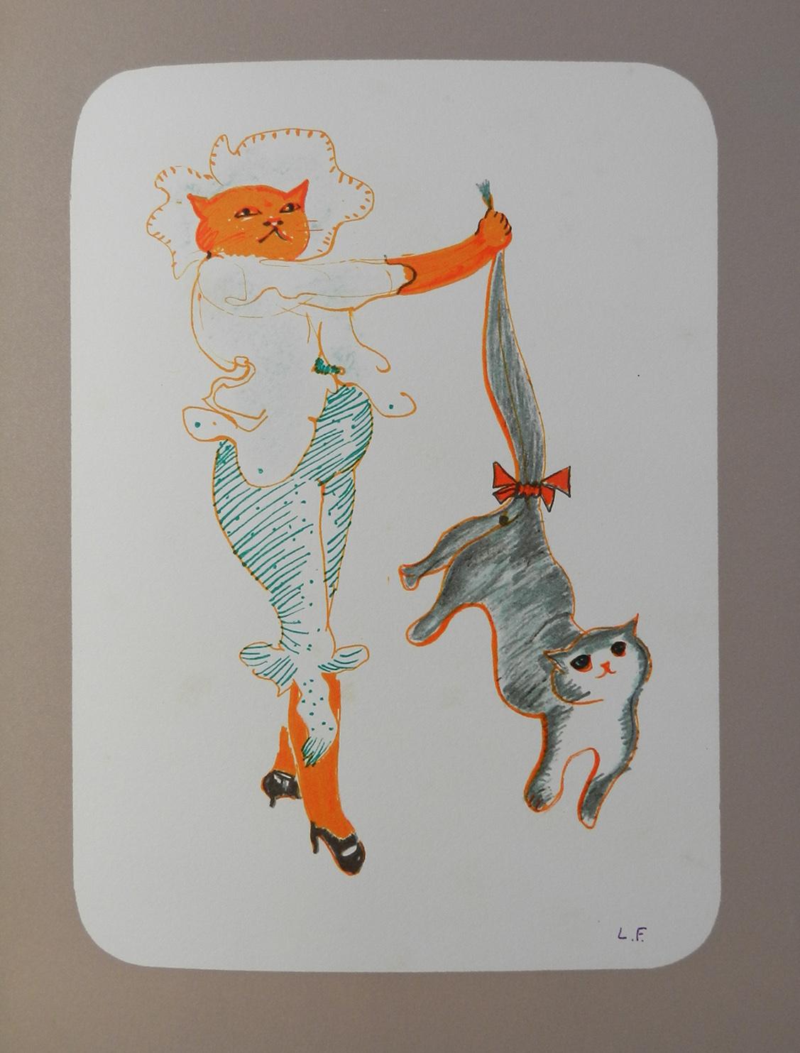 La Grande Parade des Chats - 60 illustrations de chats par Leonor Fini 1973 en vente 1