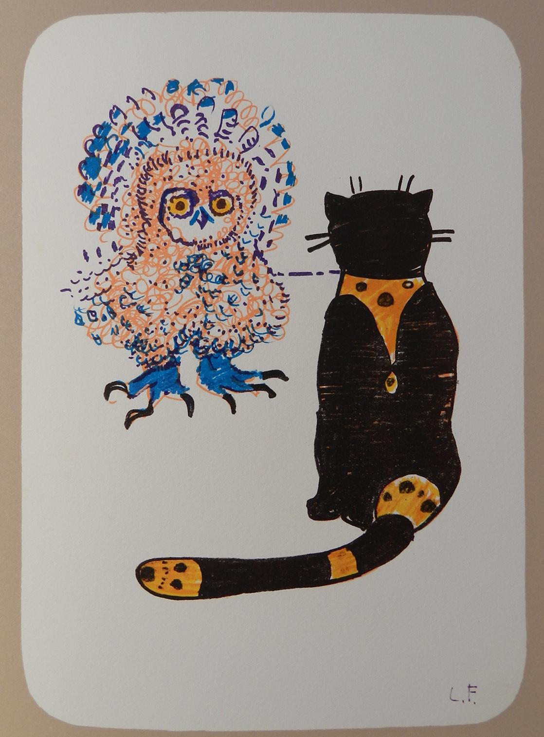 La Grande Parade des Chats 60 Illustrations of Cats by Leonor Fini 1973 For Sale 5
