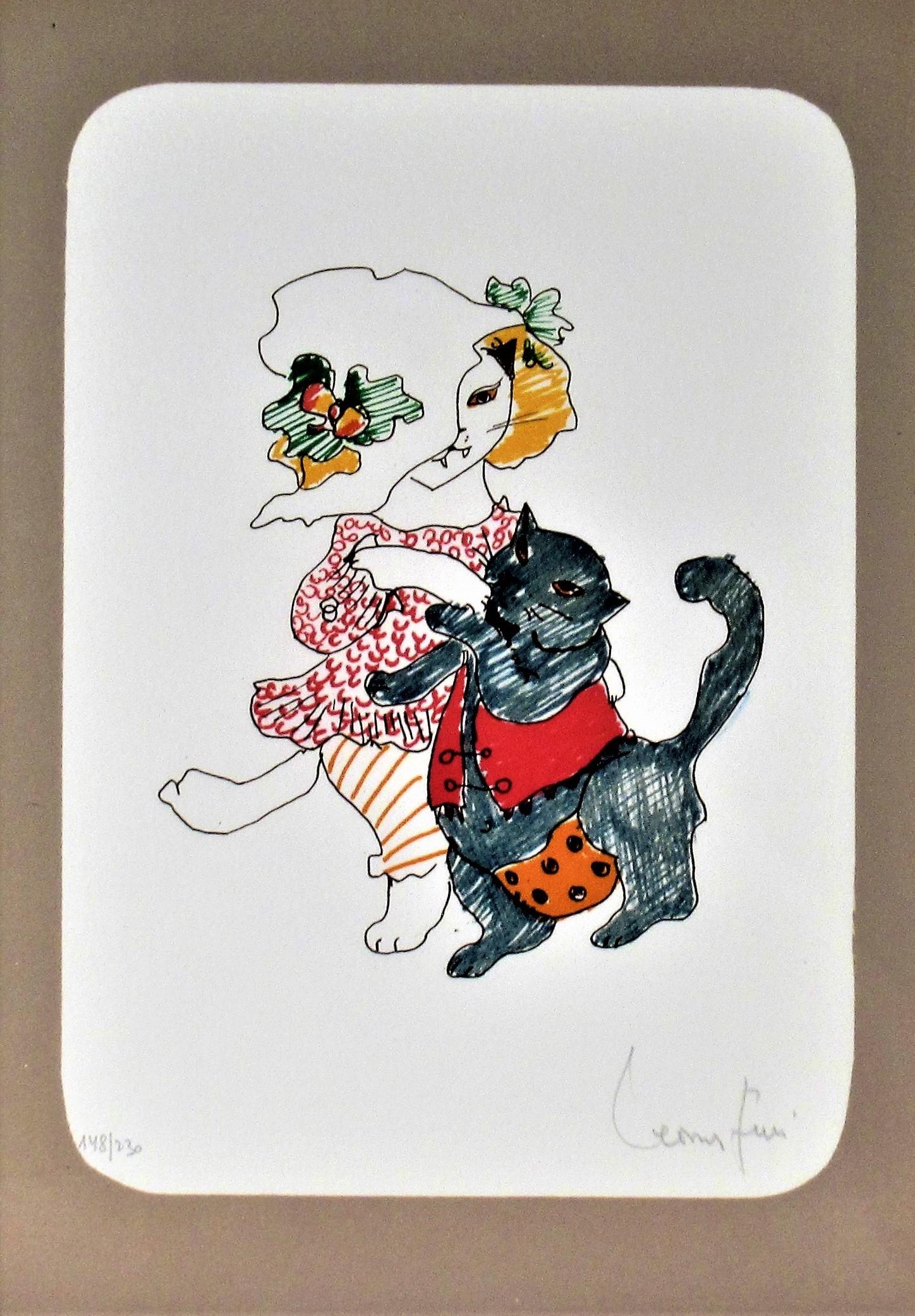 La Grande Parata dei Gatti (La Grande Parata dei Gatti) - Print di Leonor Fini
