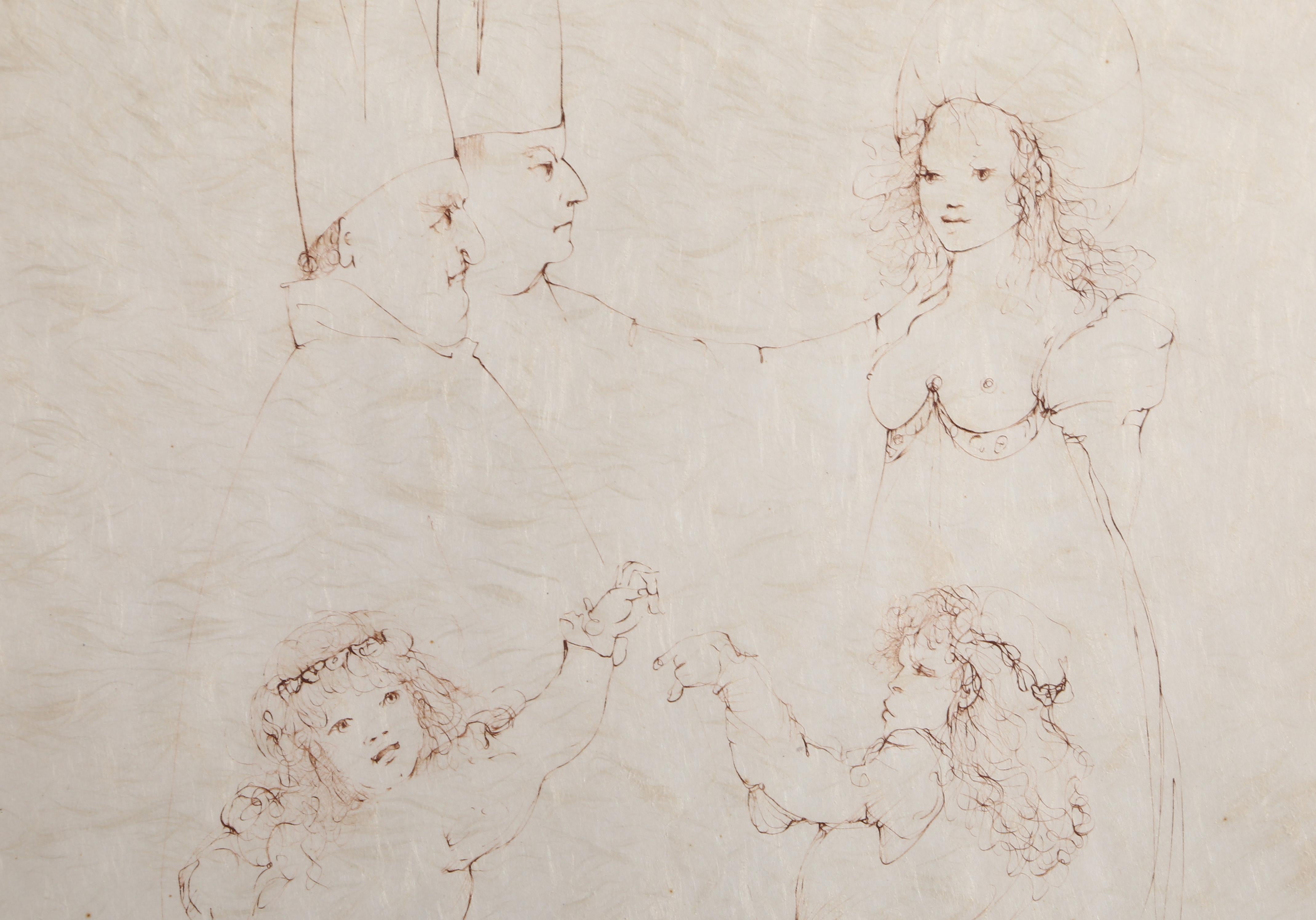 Le Concile d'Amour, gravure moderne de Leonor Fini en vente 2
