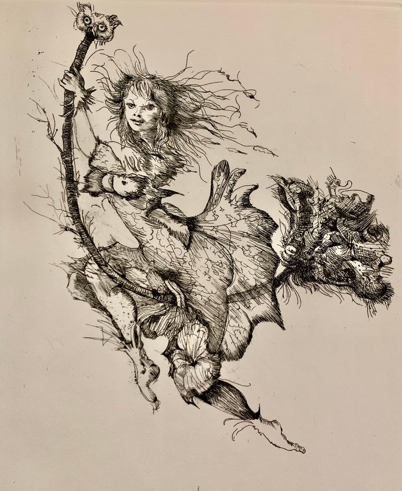 Leonor Fini Figurative Print - Le Sabbat Ressuscite