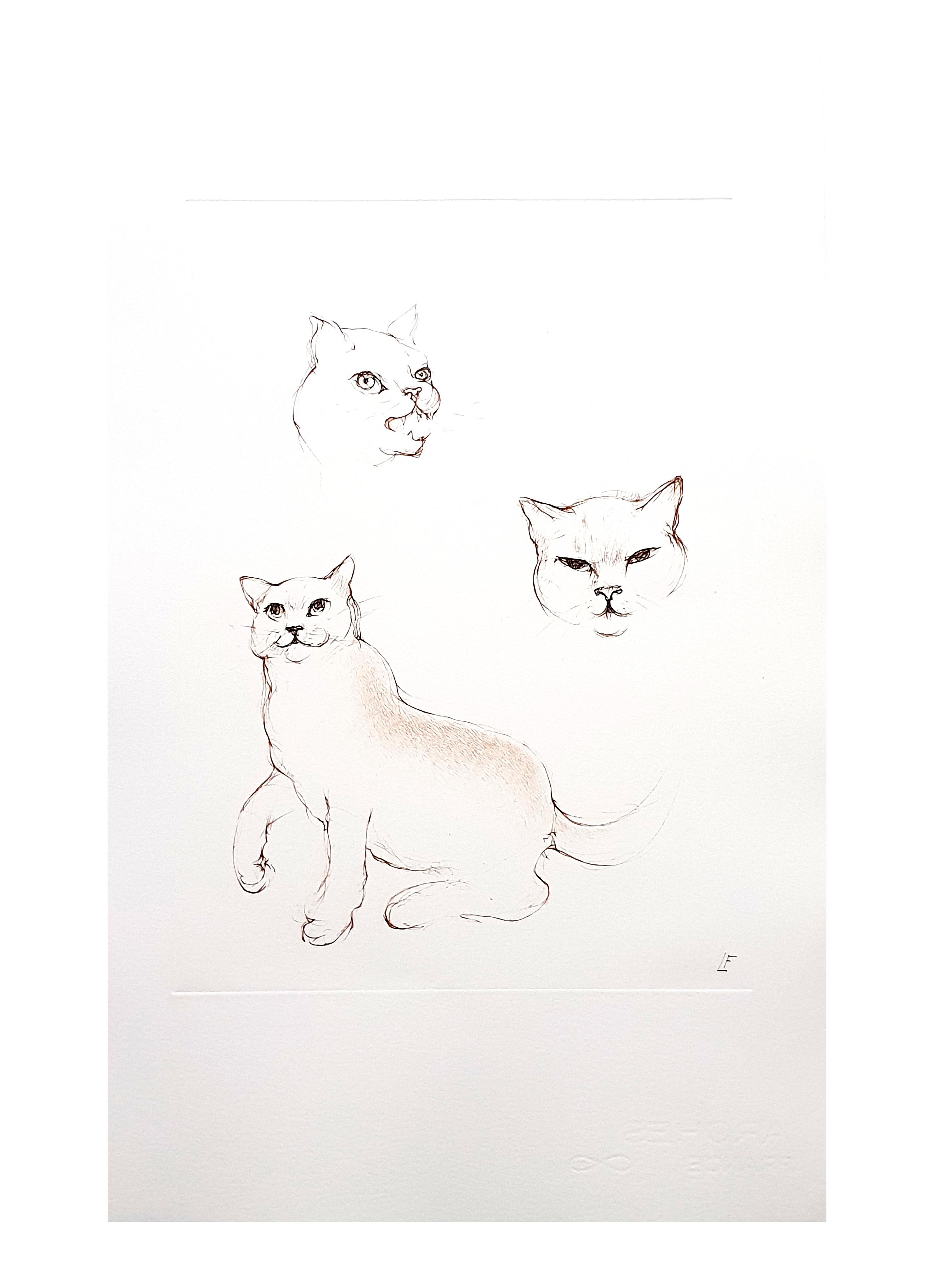 Leonor Fini - Cats - Original Etching For Sale 6