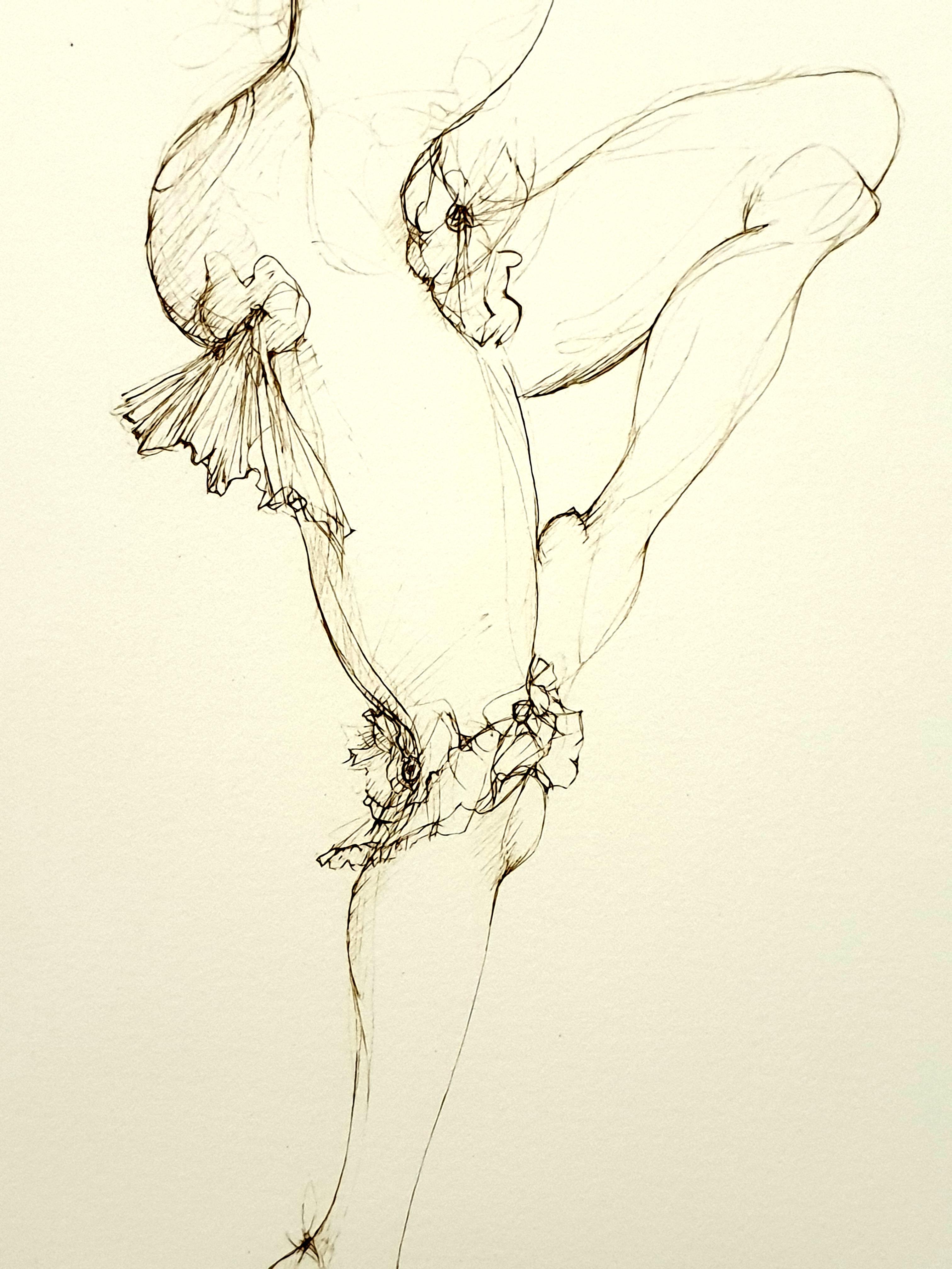 Leonor Fini - Dancing - Original Handsigned Lithograph For Sale 1