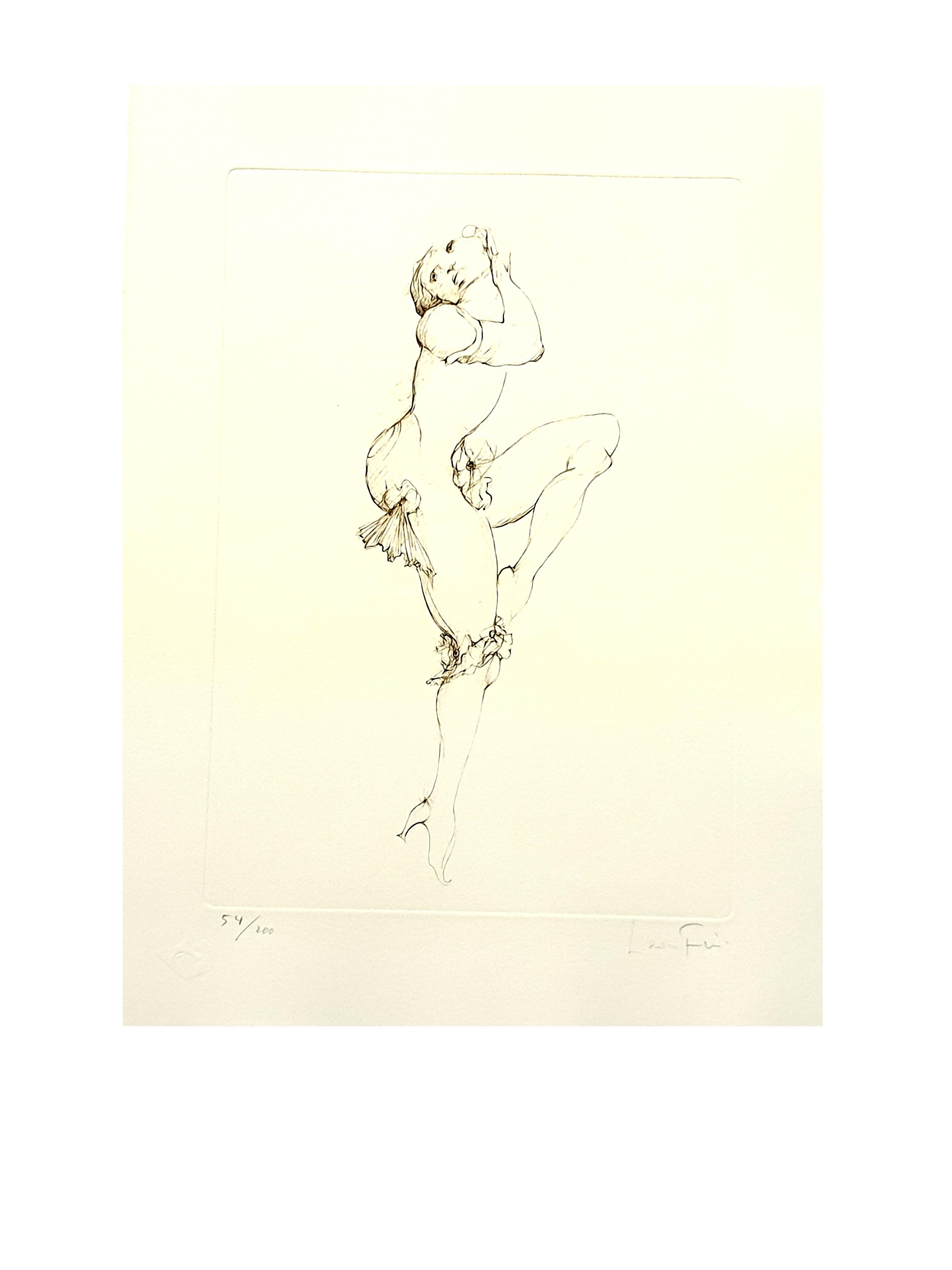 Leonor Fini - Dancing - Original Handsigned Lithograph For Sale 2