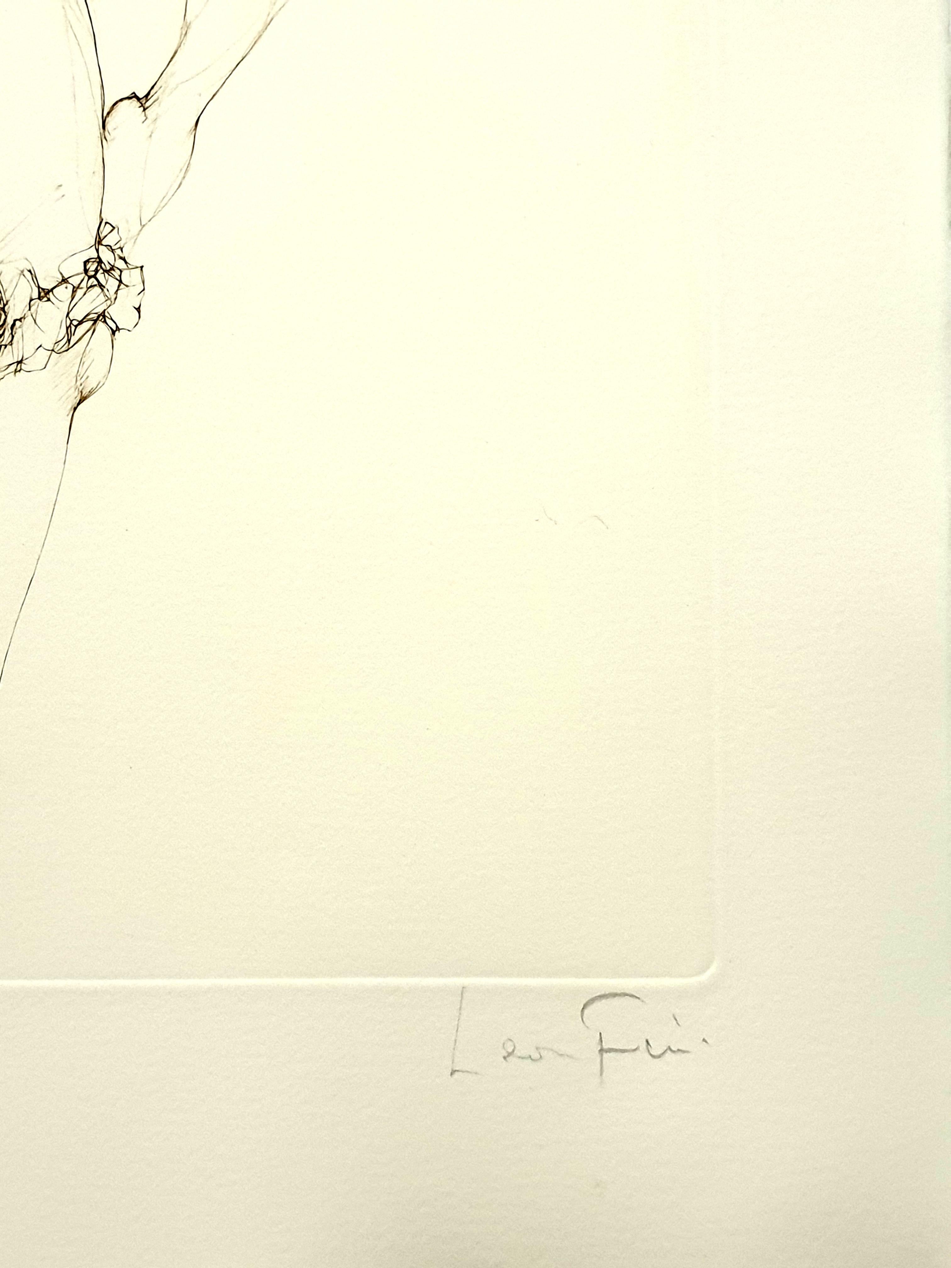 Leonor Fini - Dancing - Original Handsigned Lithograph For Sale 4