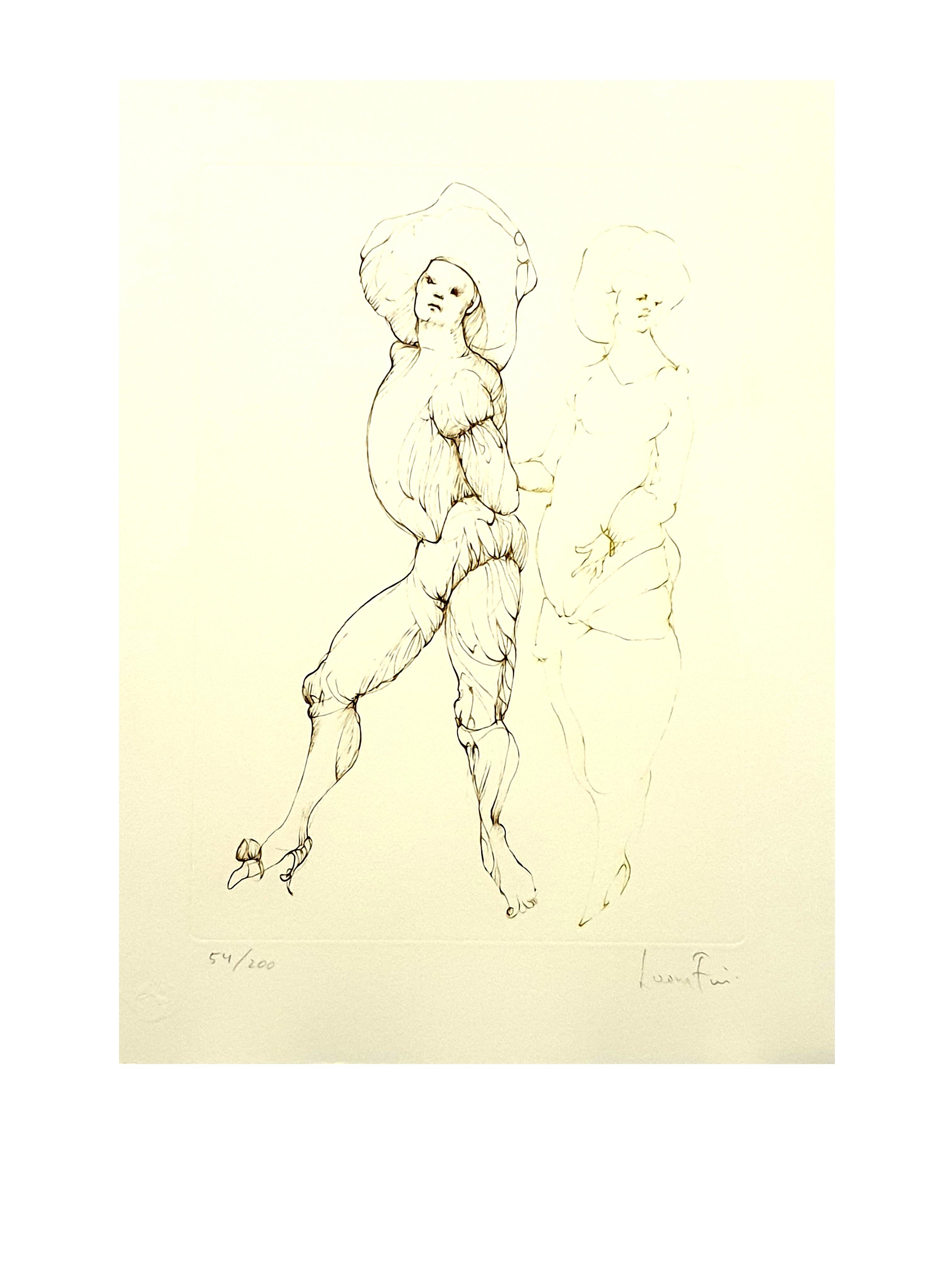 Leonor Fini - Friends - Original Handsigned Lithograph For Sale 2