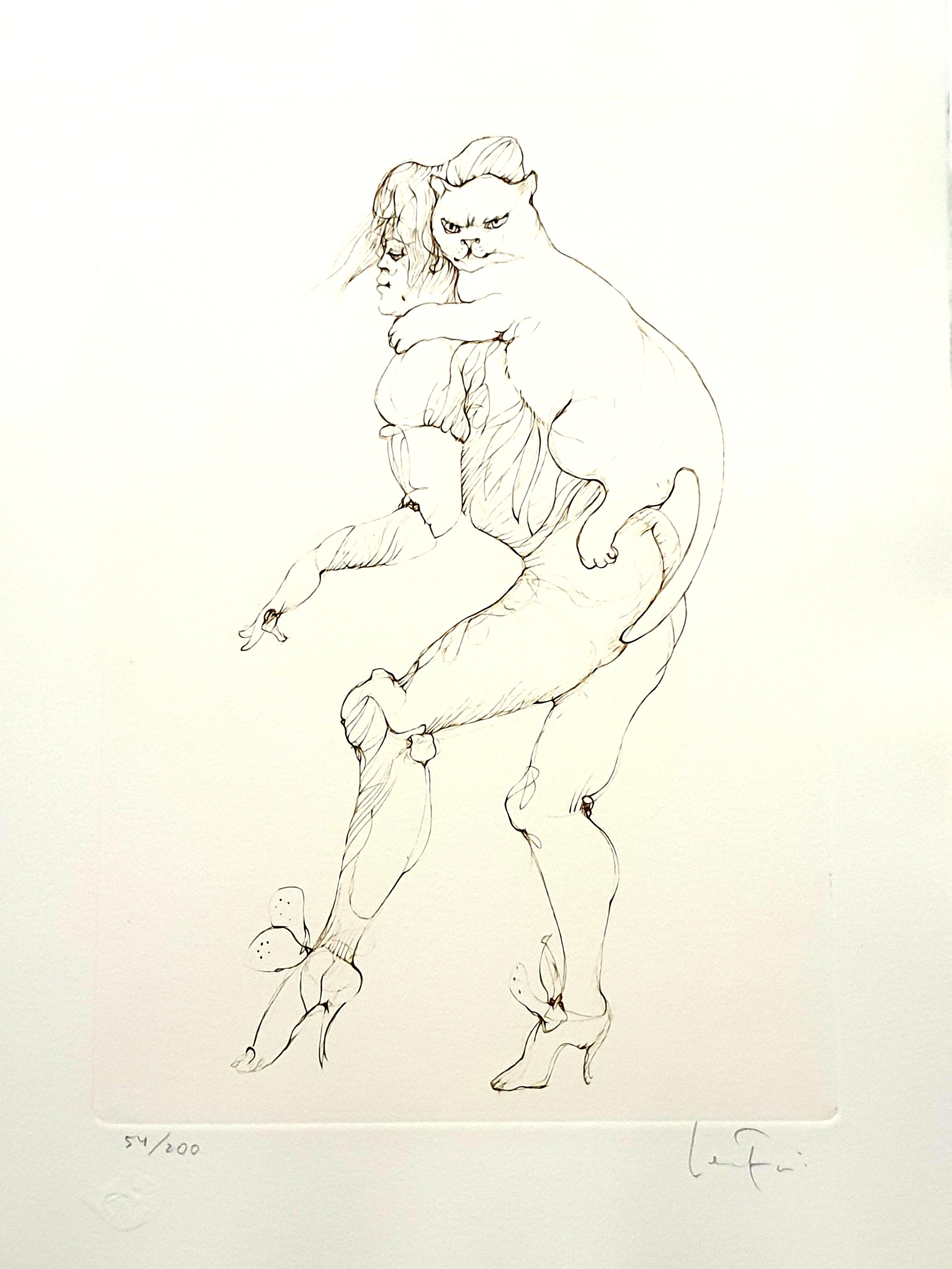 Leonor Fini - Heavy Cat - Original Handsigned Lithograph
Les Elus de la Nuit
1986
Conditions: excellent
Handsigned and Numbered
Edition: 230
Dimensions: 38 x 28 cm 
Editions: Trinckvel, Paris