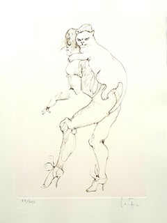 Leonor Fini – Schwere Katze – Original handsignierte Lithographie