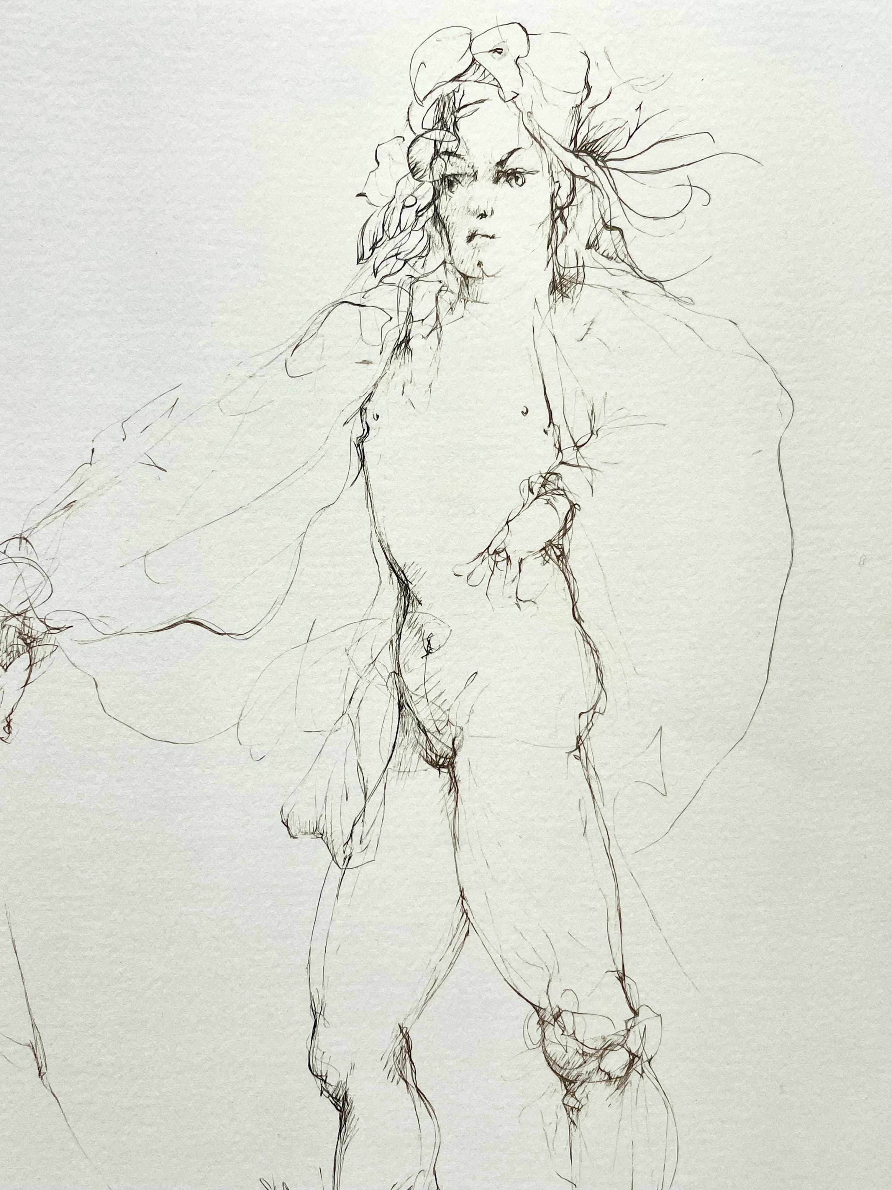 Leonor Fini, King, rare lithograph on Arches paper, circa 1980 For Sale 4