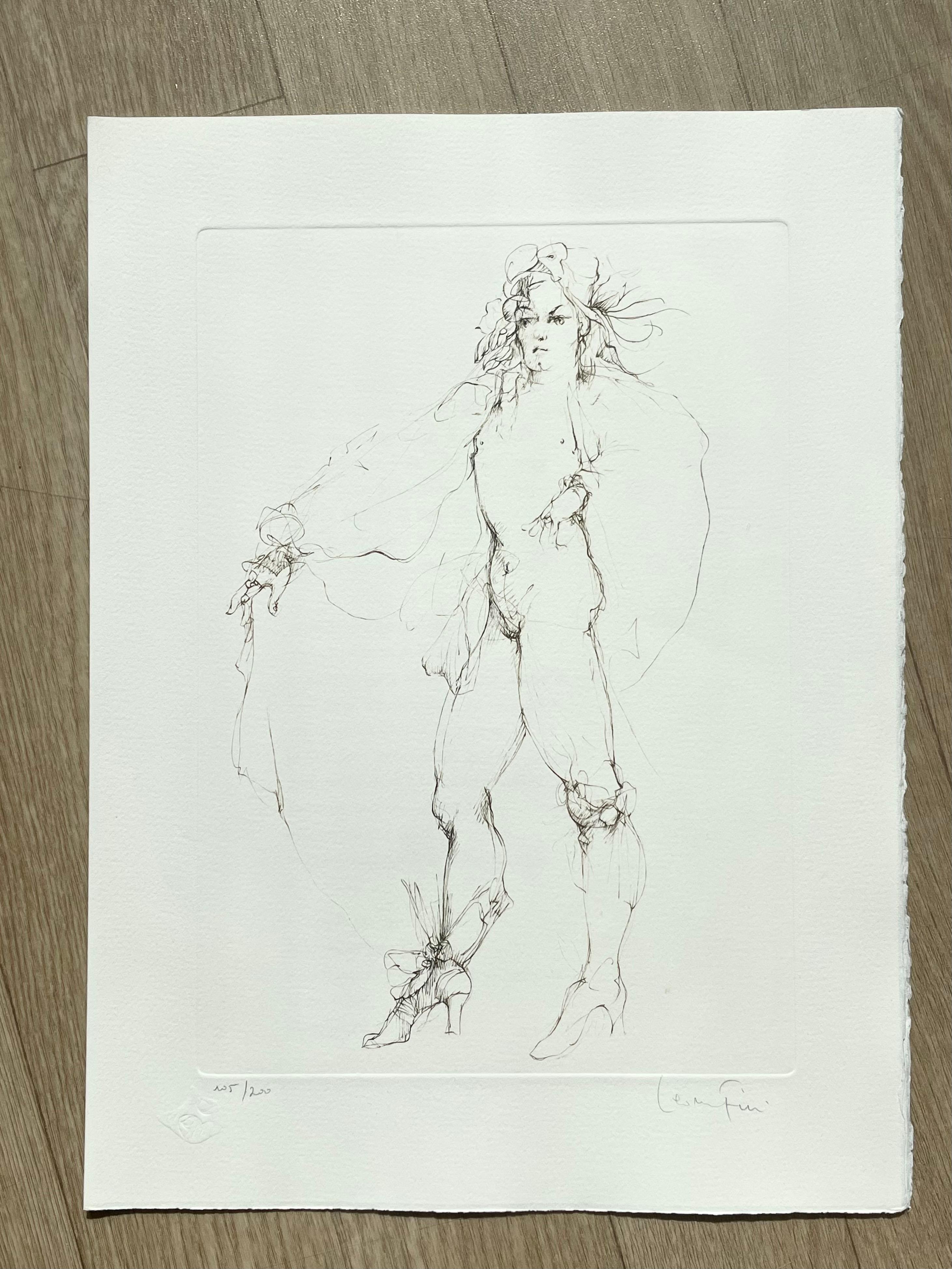 Leonor Fini, King, rare lithograph on Arches paper, circa 1980 For Sale 5