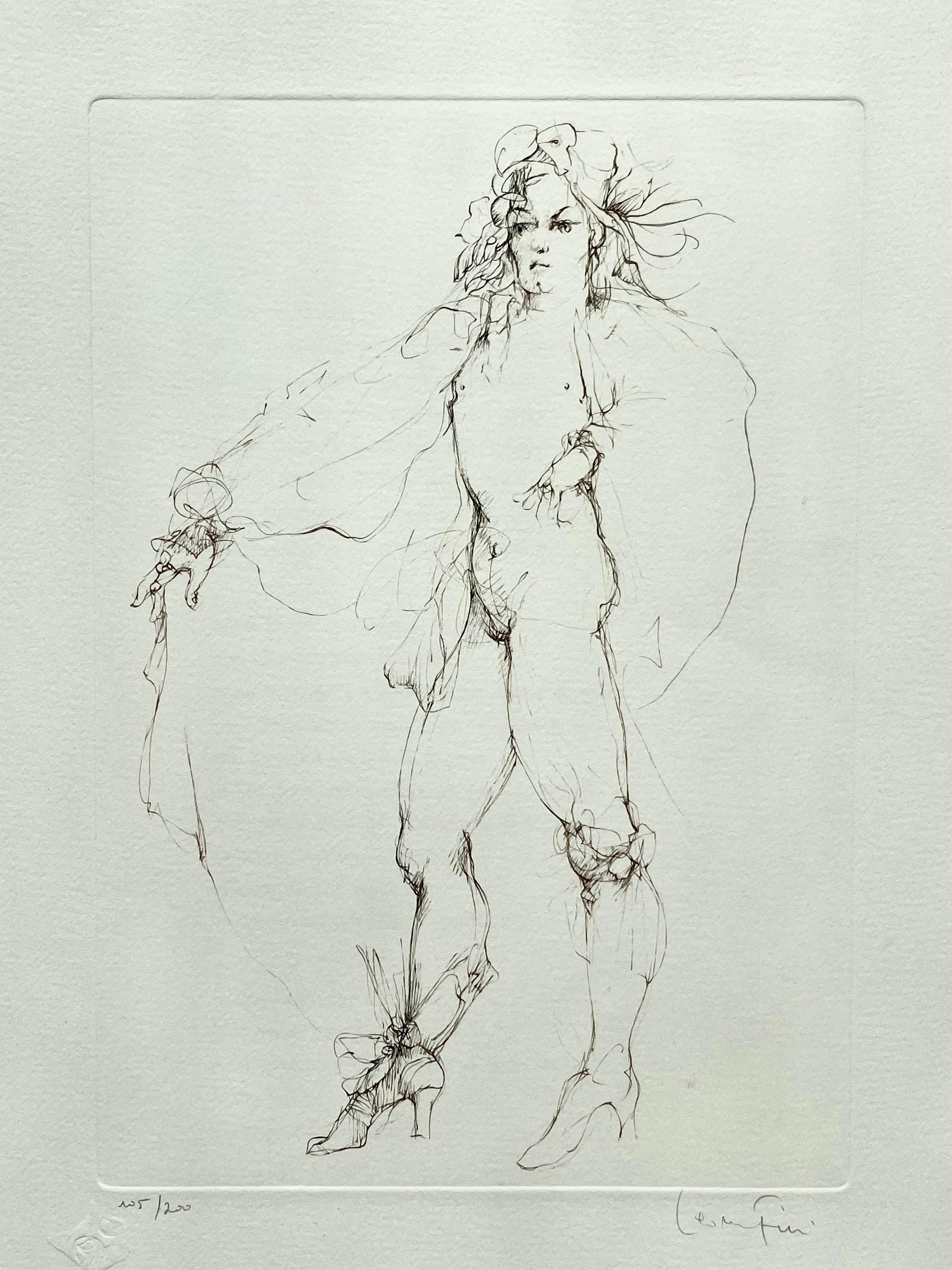 Leonor Fini, King, rare lithograph on Arches paper, circa 1980