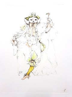 Leonor Fini - Magical Cat - Original Etching