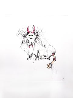 Leonor Fini - Gato mágico - Grabado original