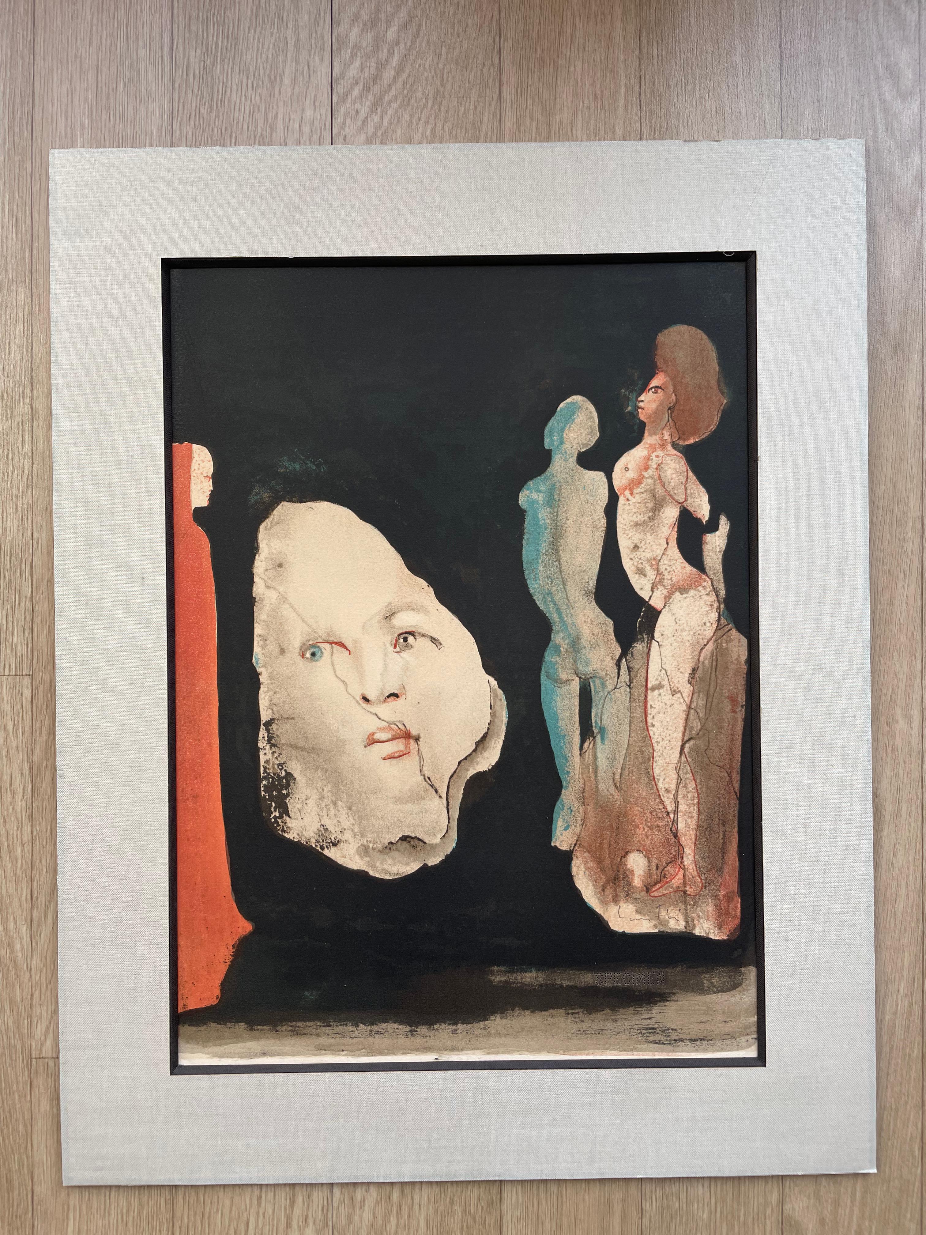 Leonor Fini, litografia originale da Satiricon, 1970 in vendita 1