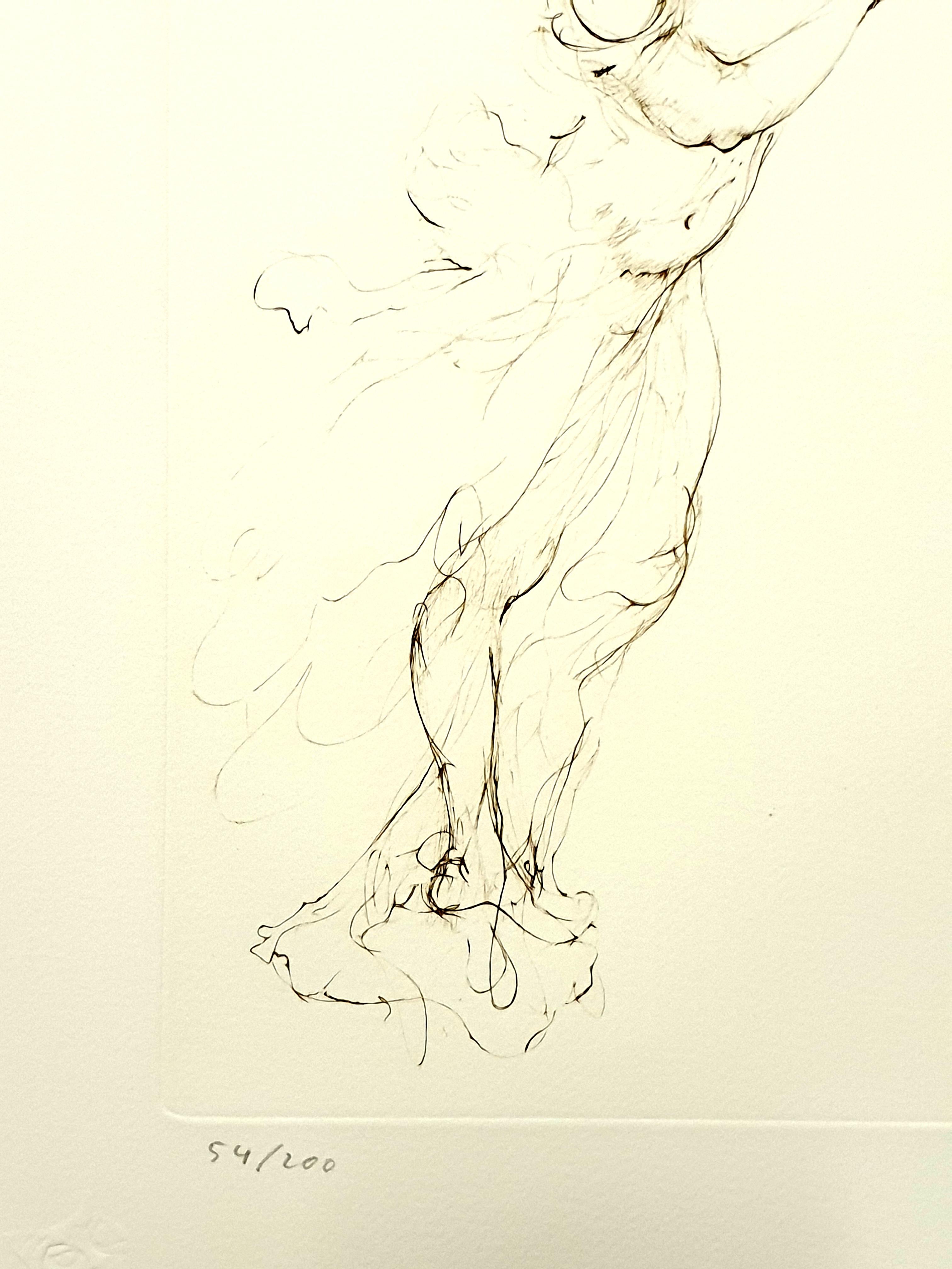 Leonor Fini - Playful Cat - Original Handsigned Lithograph For Sale 3