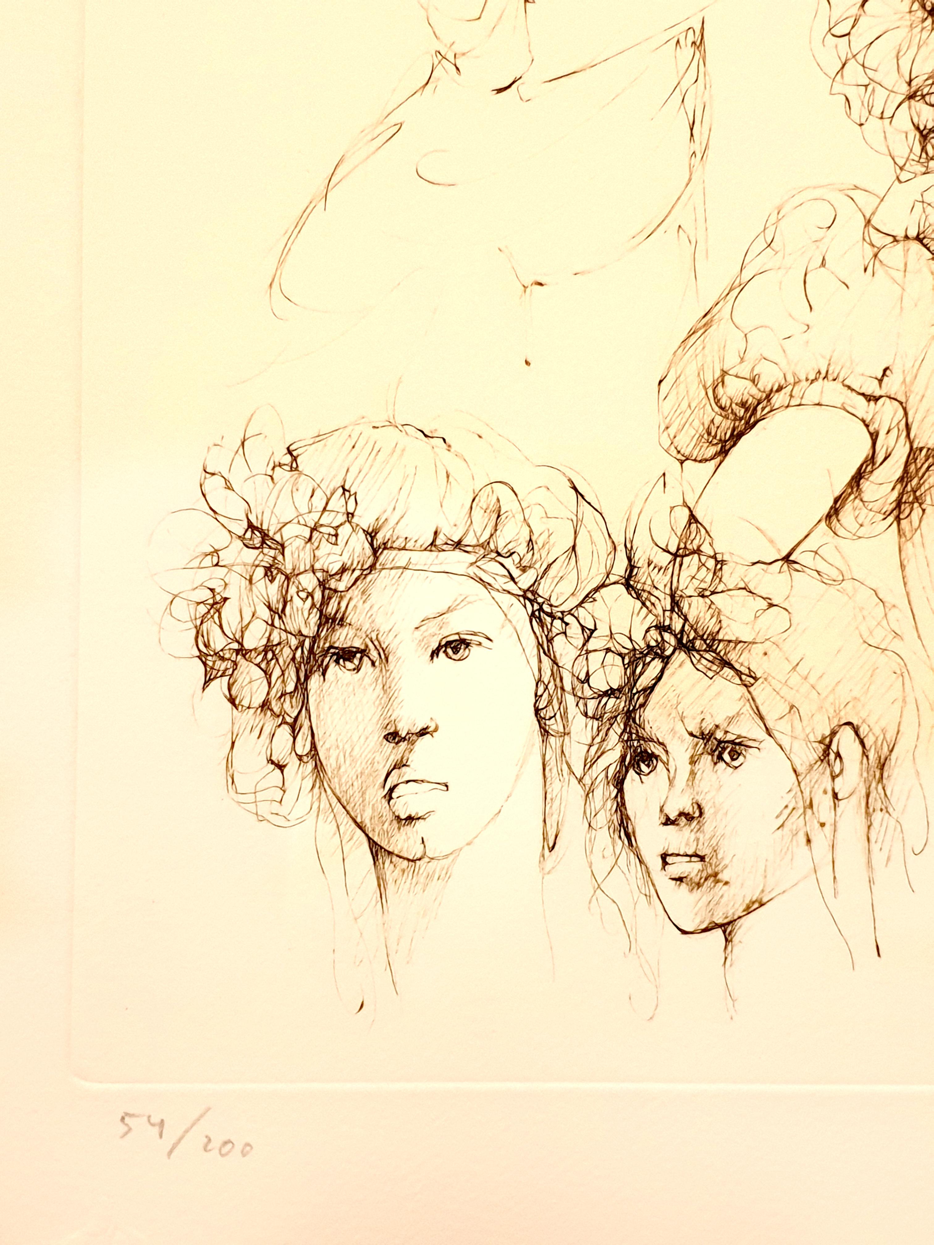 Leonor Fini - Portraits - Original Handsigned Lithograph For Sale 2
