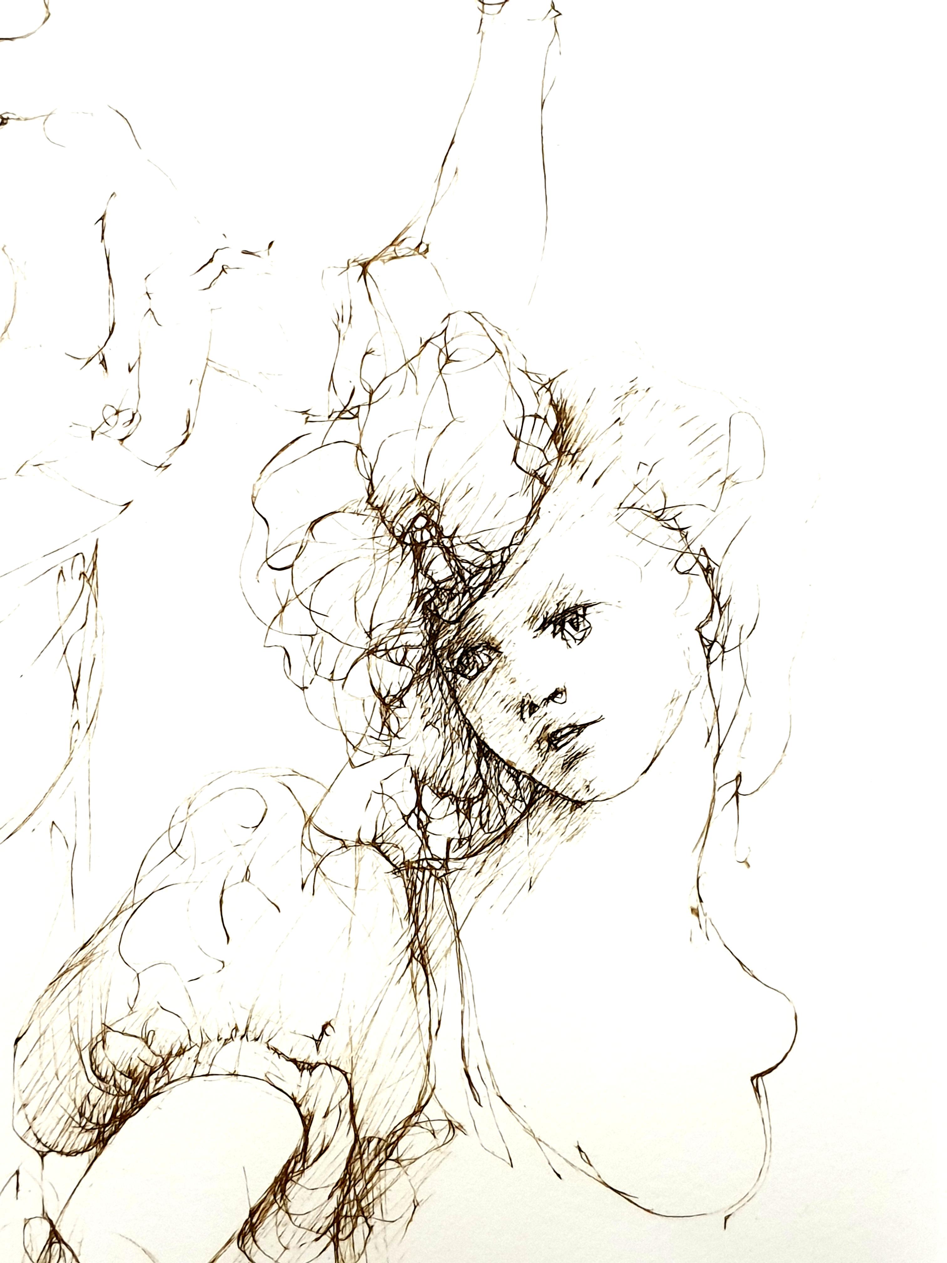 Leonor Fini - Portraits - Original Handsigned Lithograph For Sale 5