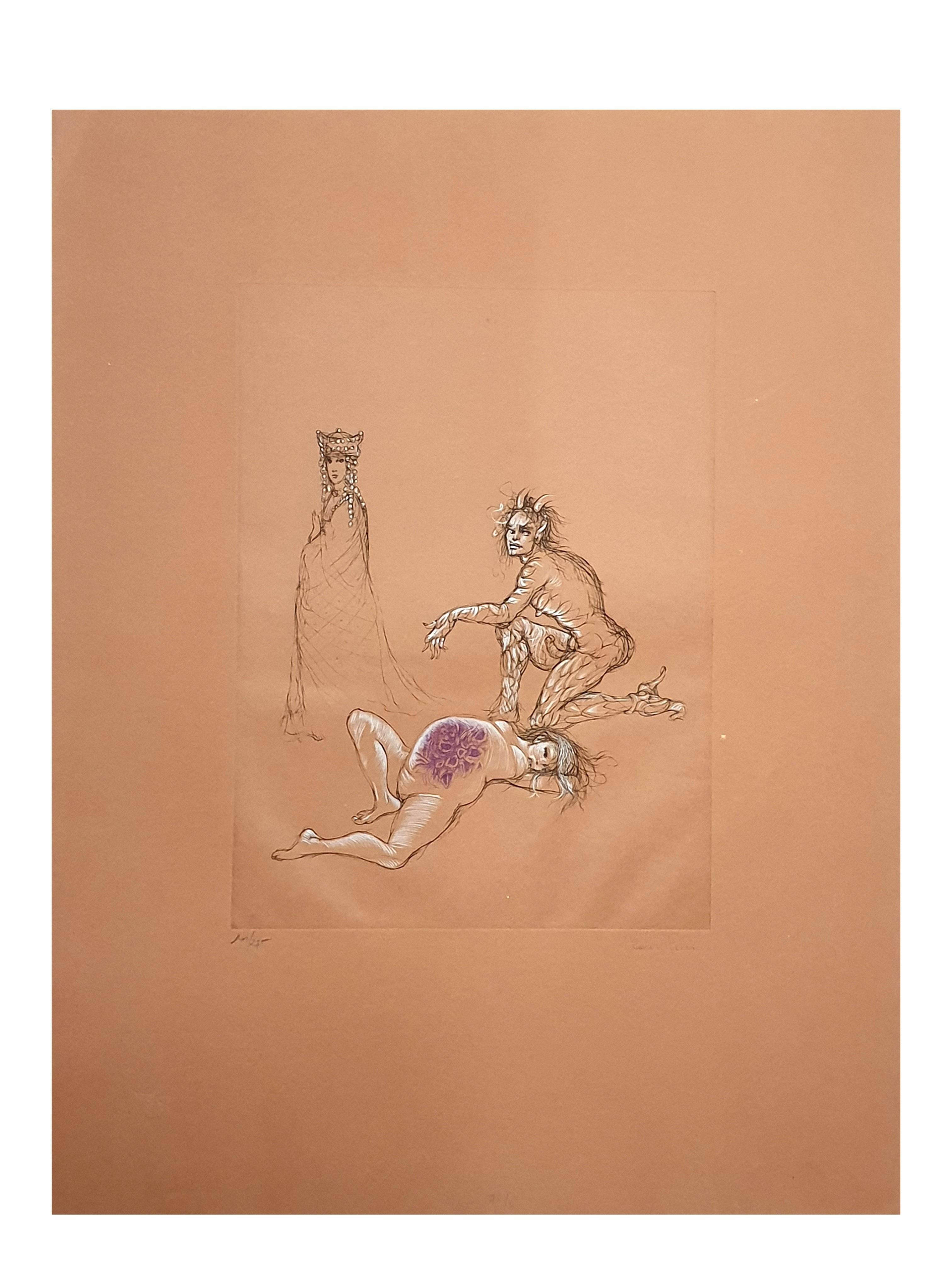 Leonor Fini - Prégnant - Lithographie originale signée à la main en vente 1