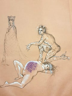 Leonor Fini - Embarazada - Litografía original firmada a mano