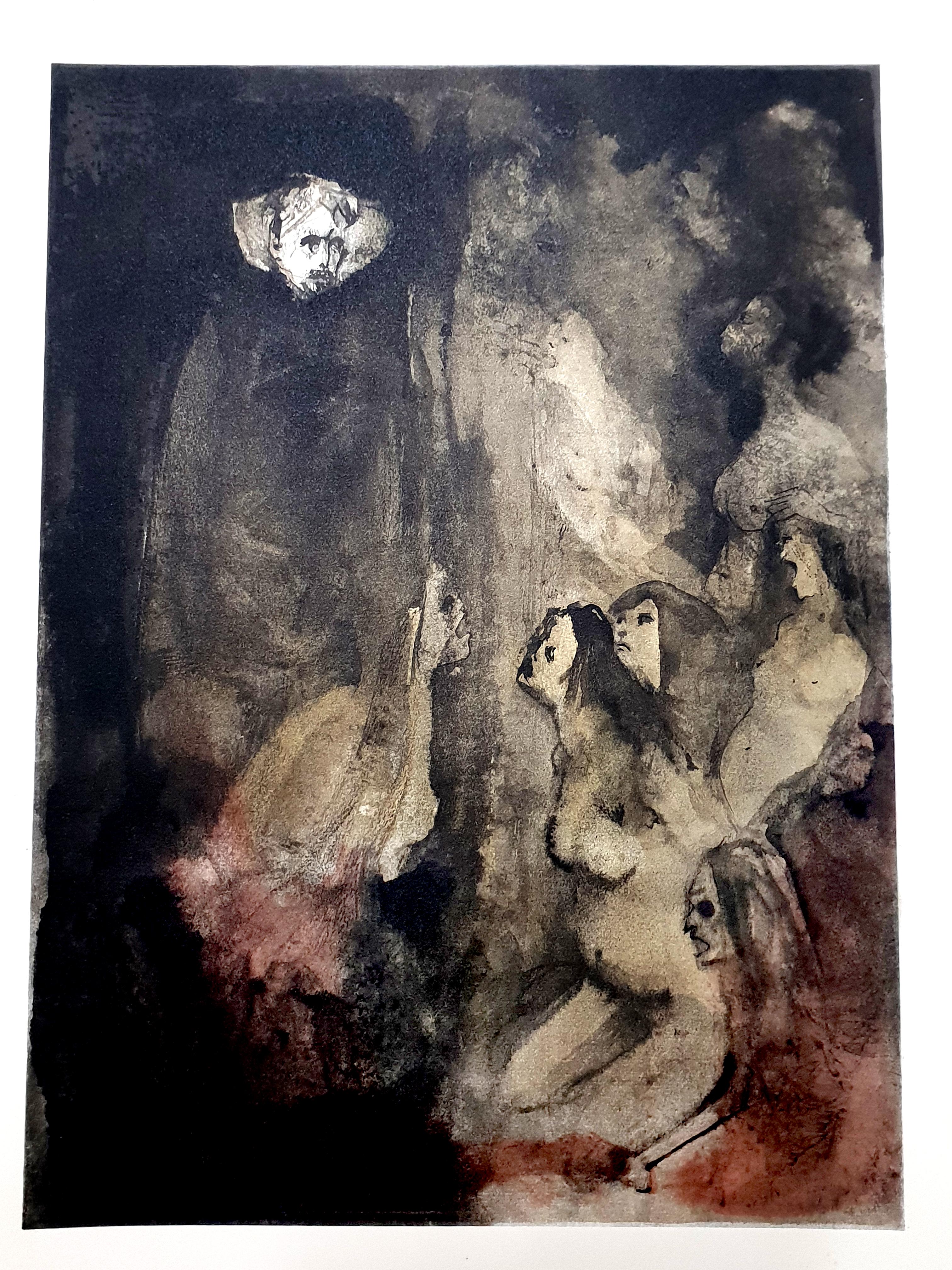 Leonor Fini - Gefangene - Original Lithographie
Die Blumen des Bösen
1964
Bedingungen: ausgezeichnet
Auflage: 500 
Abmessungen: 46 x 34 cm 
Editionen: Le Cercle du Livre Précieux, Paris
Unsigniert und nicht nummeriert wie ausgestellt