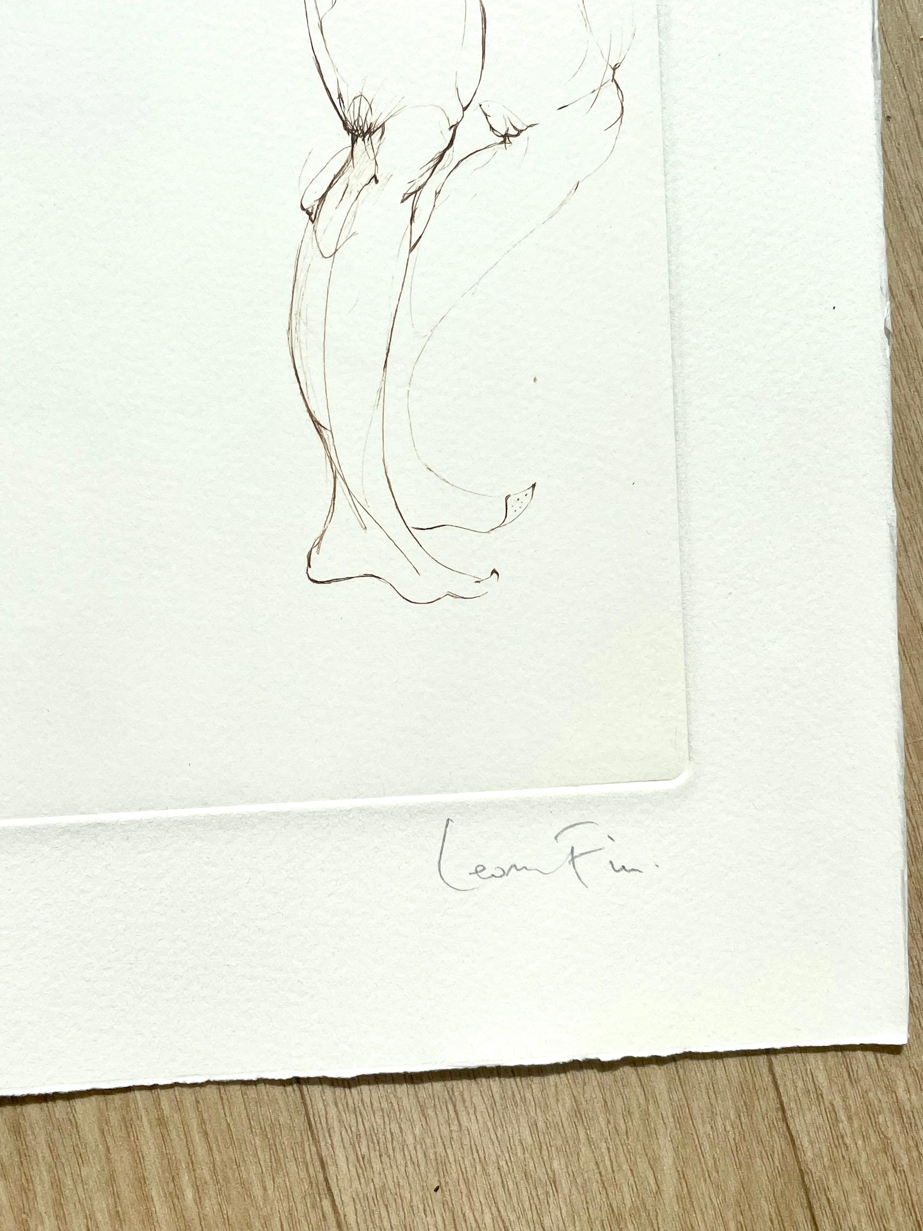 Leonor Fini, rare lithograph on Arches paper, circa 1980 For Sale 1