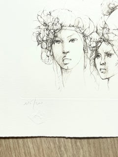 Leonor Fini, rare lithograph on Arches paper, circa 1980