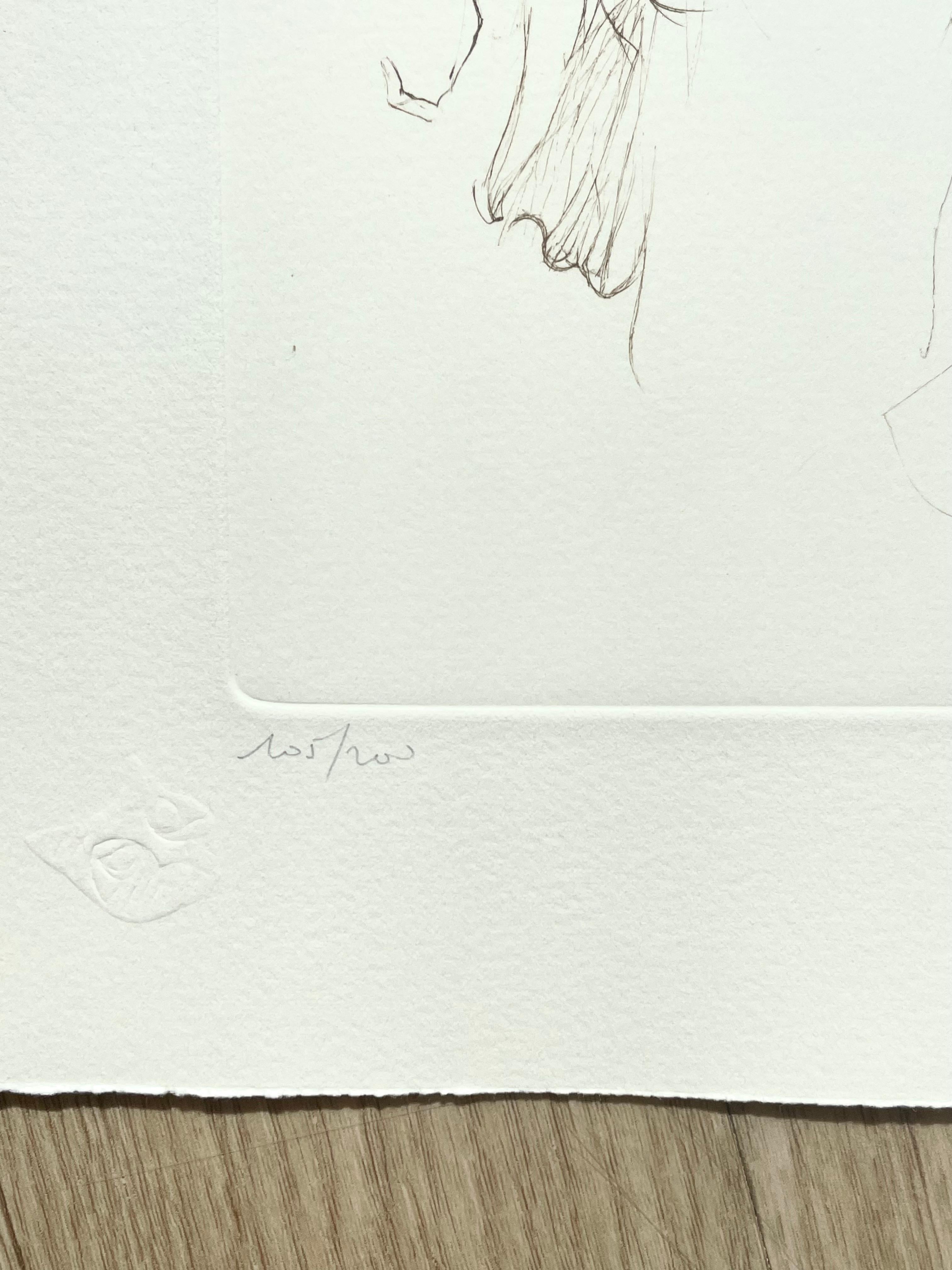 Leonor Fini, rare lithograph on Arches paper, circa 1980 For Sale 1