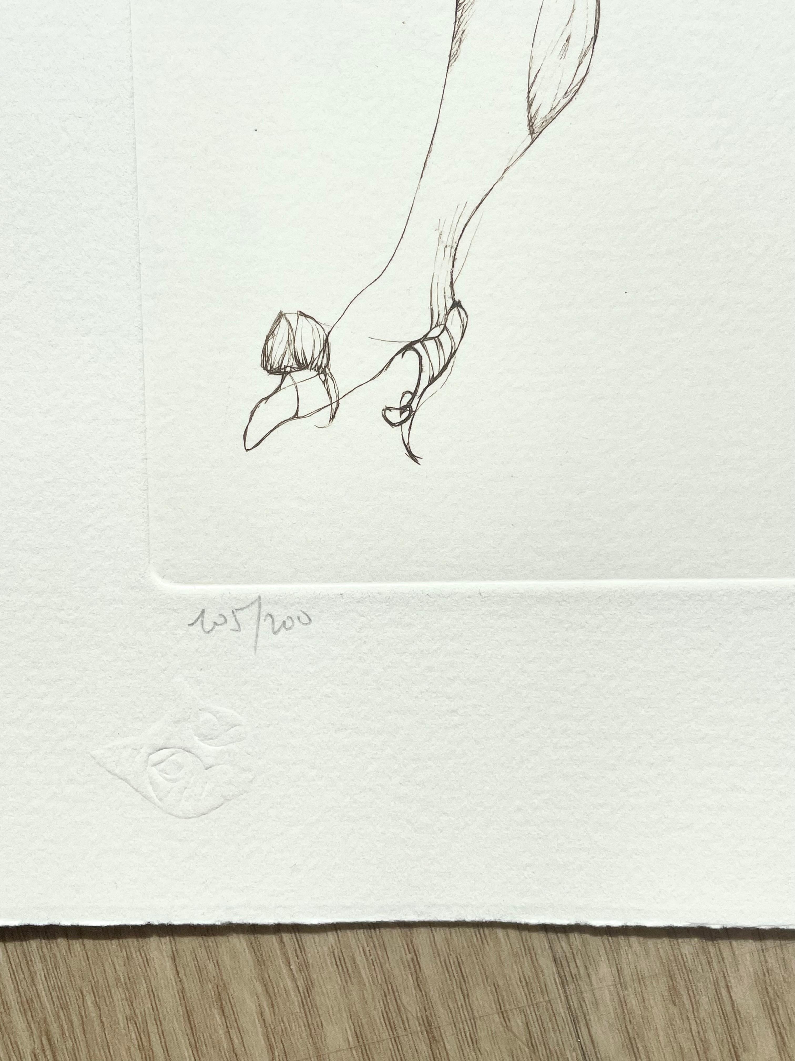 Leonor Fini, rare lithograph on Arches paper, circa 1980 For Sale 1