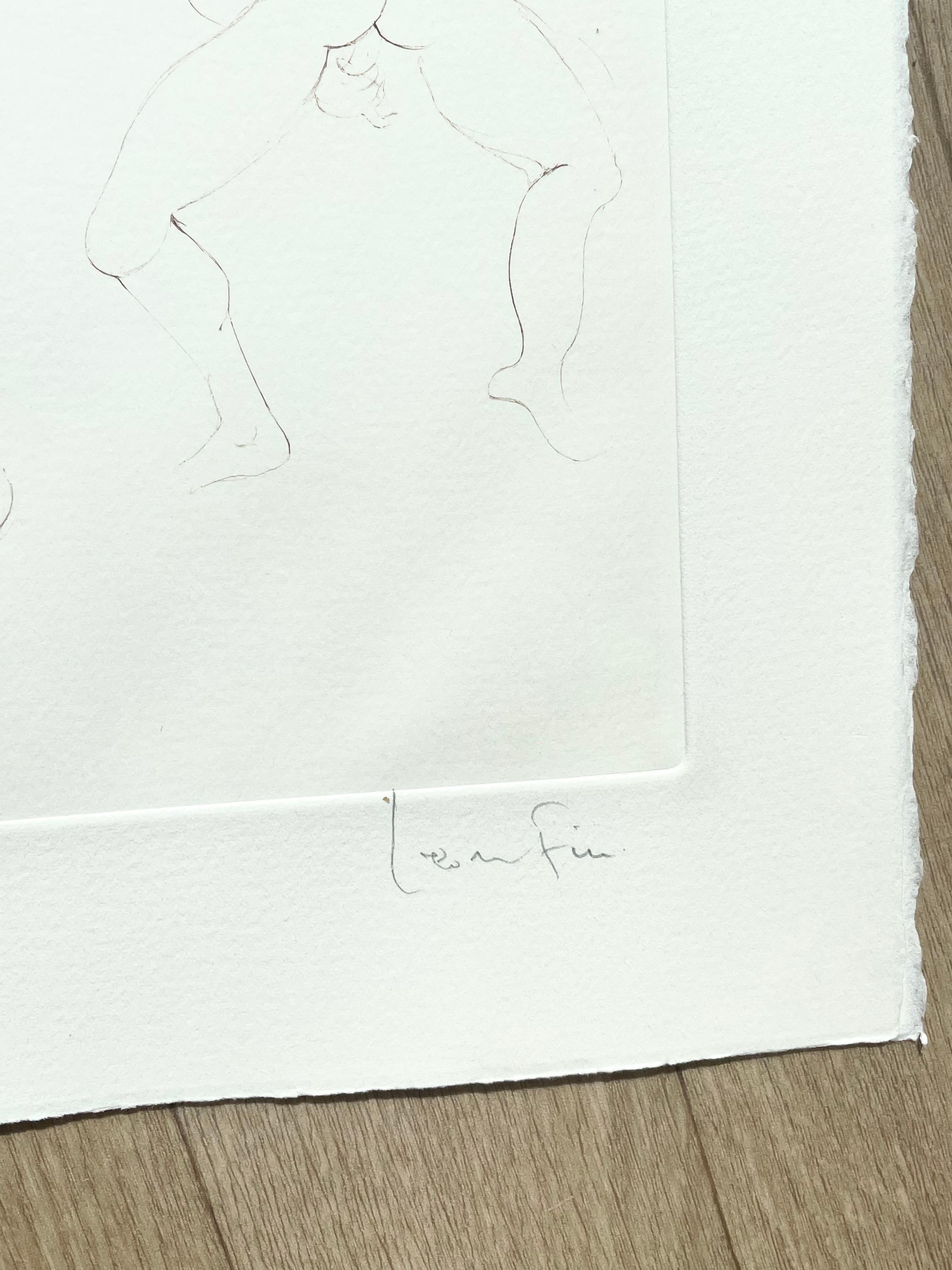 Leonor Fini, rare lithograph on Arches paper, circa 1980 For Sale 3