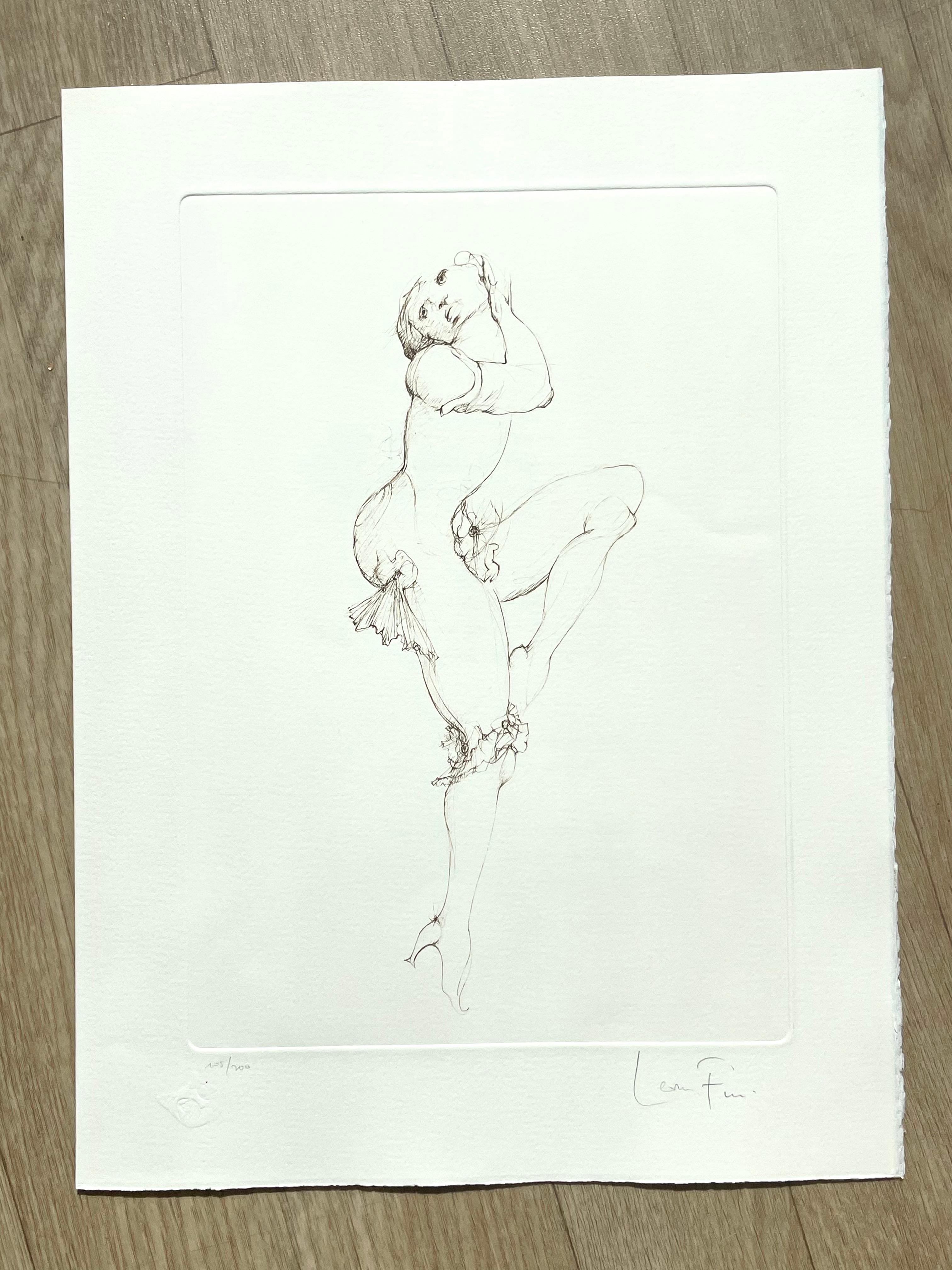 Leonor Fini, rare lithograph on Arches paper, circa 1980 For Sale 3