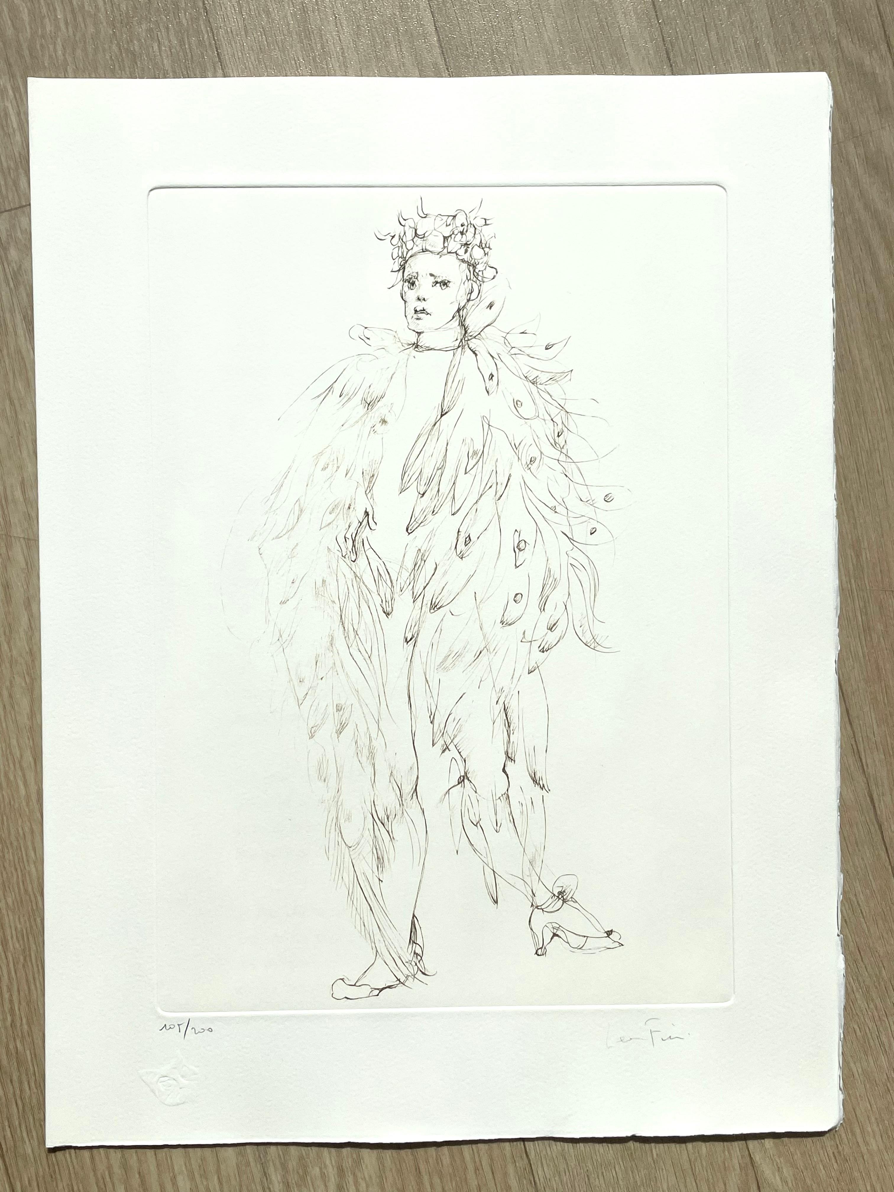 Leonor Fini, rare lithograph on Arches paper, circa 1980 For Sale 3
