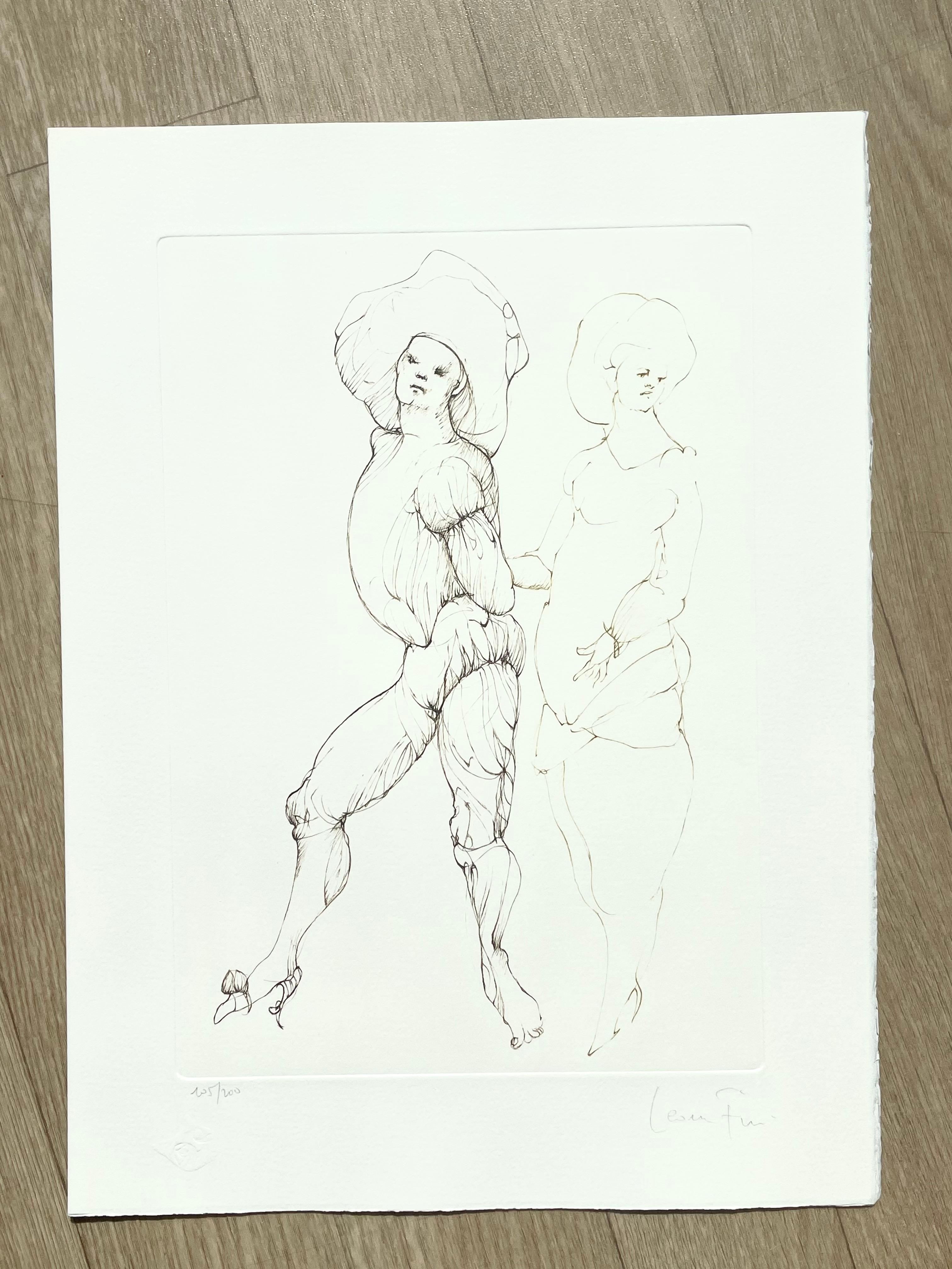 Leonor Fini, rare lithograph on Arches paper, circa 1980 For Sale 3