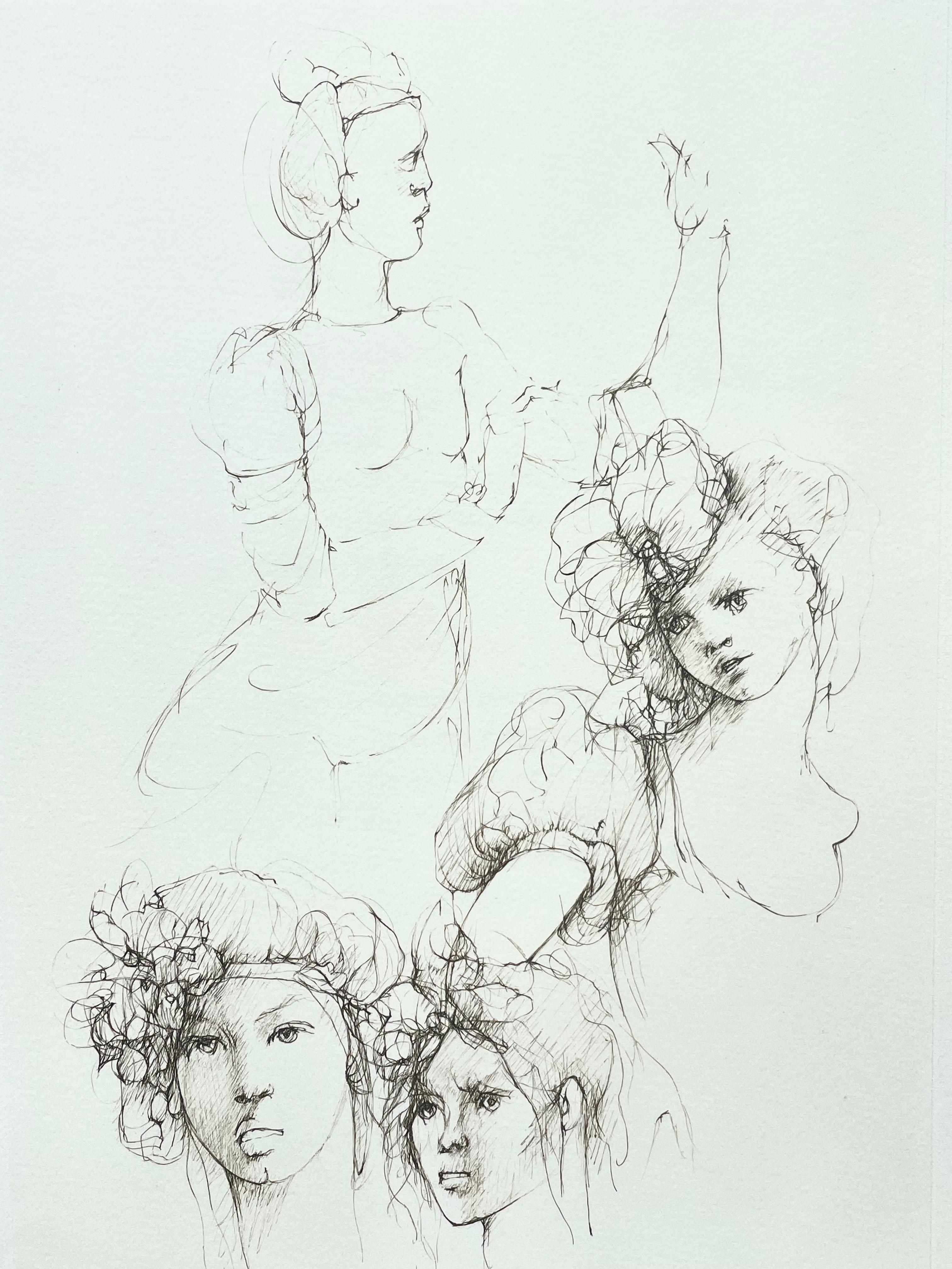 Leonor Fini, rare lithograph on Arches paper, circa 1980 For Sale 4