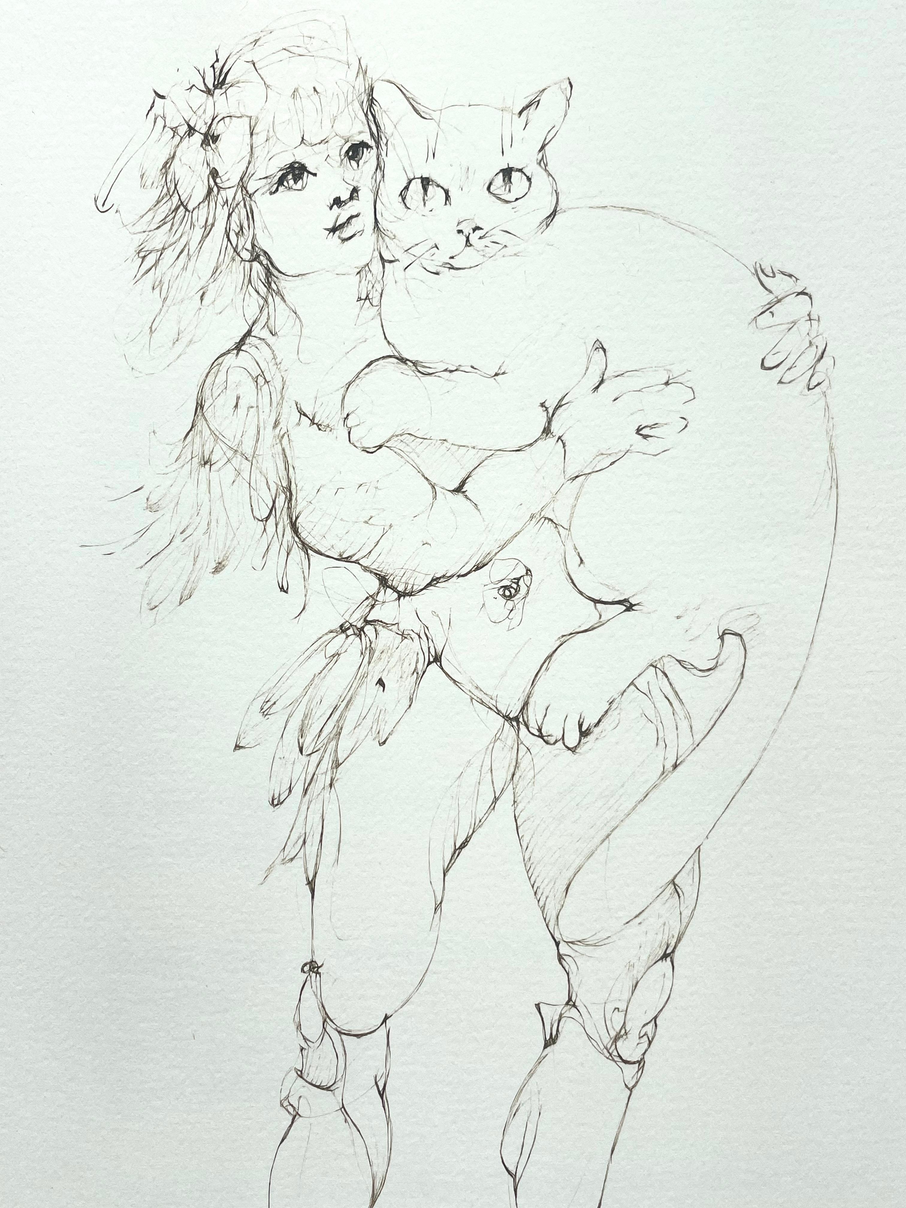 Leonor Fini, rare lithograph on Arches paper, circa 1980 For Sale 4