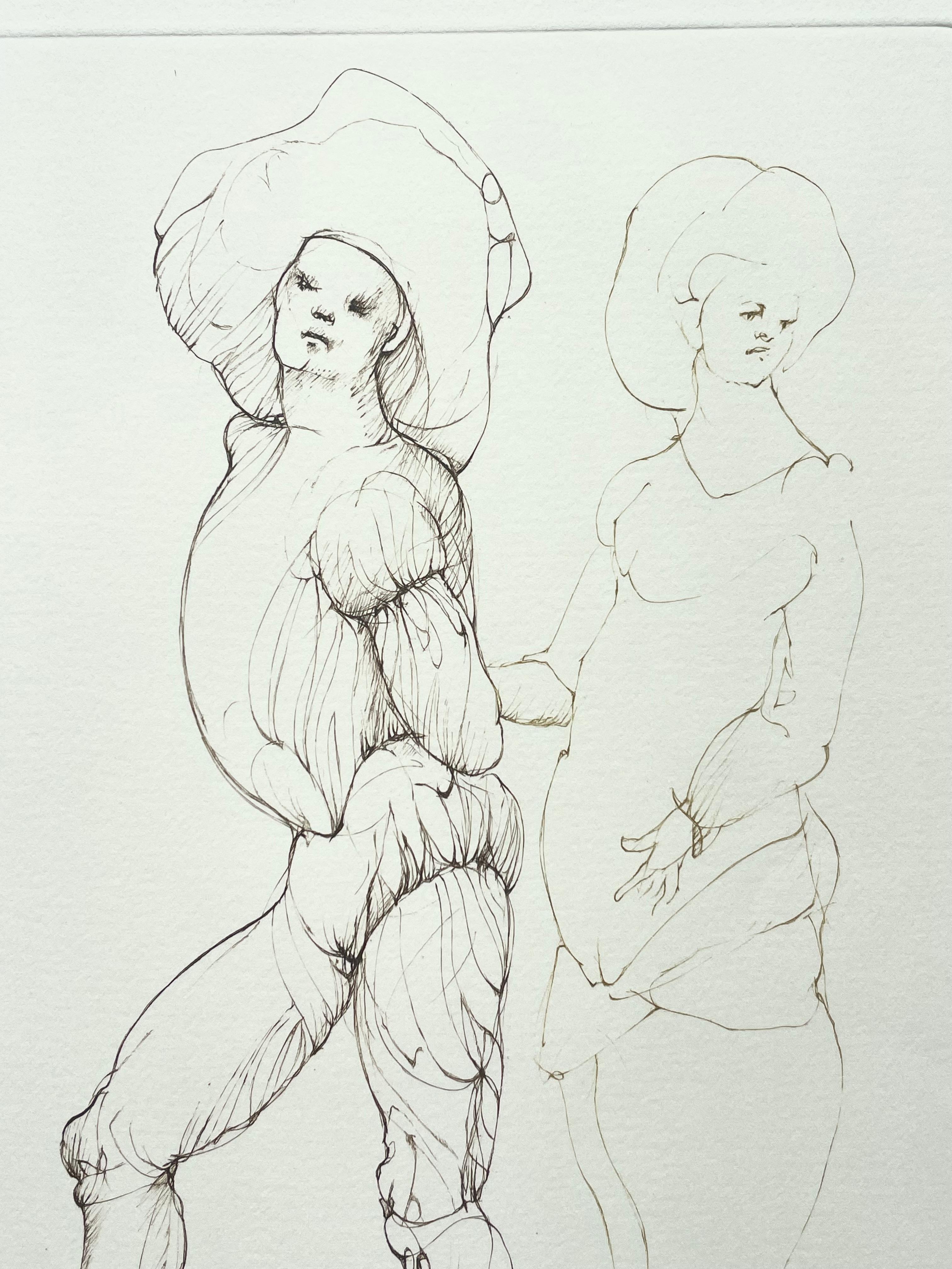 Leonor Fini, rare lithograph on Arches paper, circa 1980 For Sale 4
