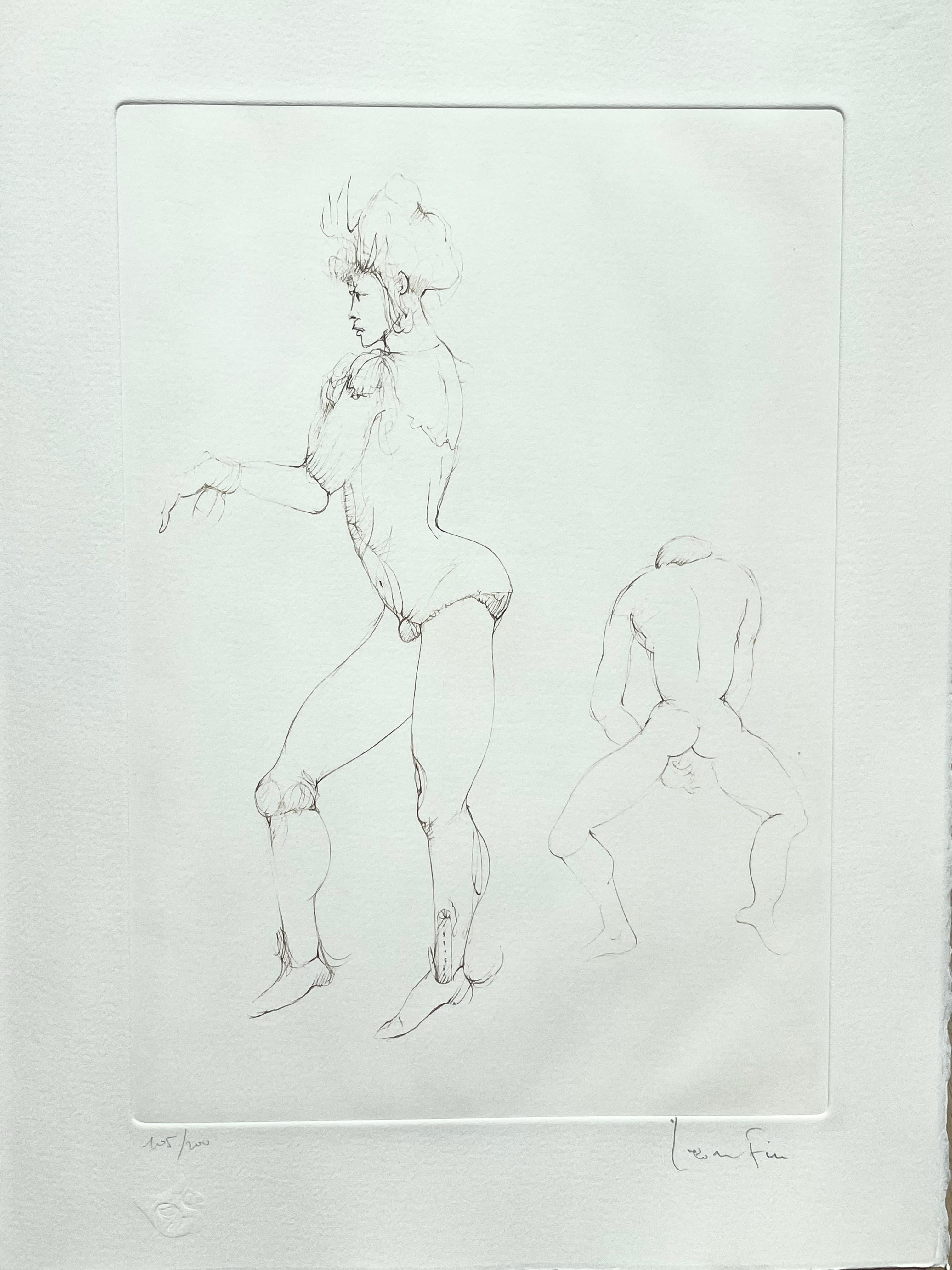 Leonor Fini, rare lithograph on Arches paper, circa 1980 For Sale 5