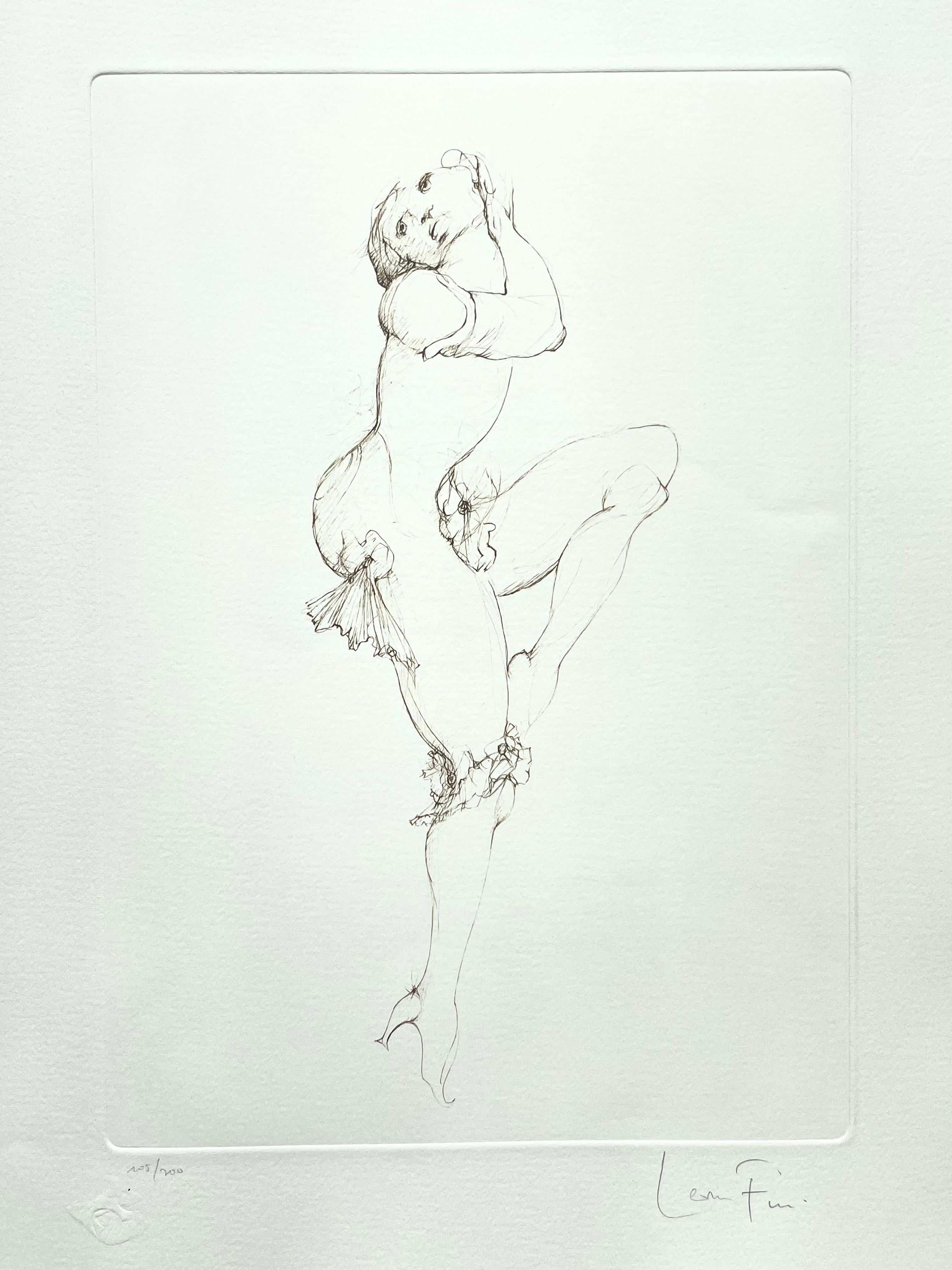 Leonor Fini, rare lithograph on Arches paper, circa 1980 For Sale 5