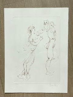 Leonor Fini, rara litografía sobre papel Arches, hacia 1980