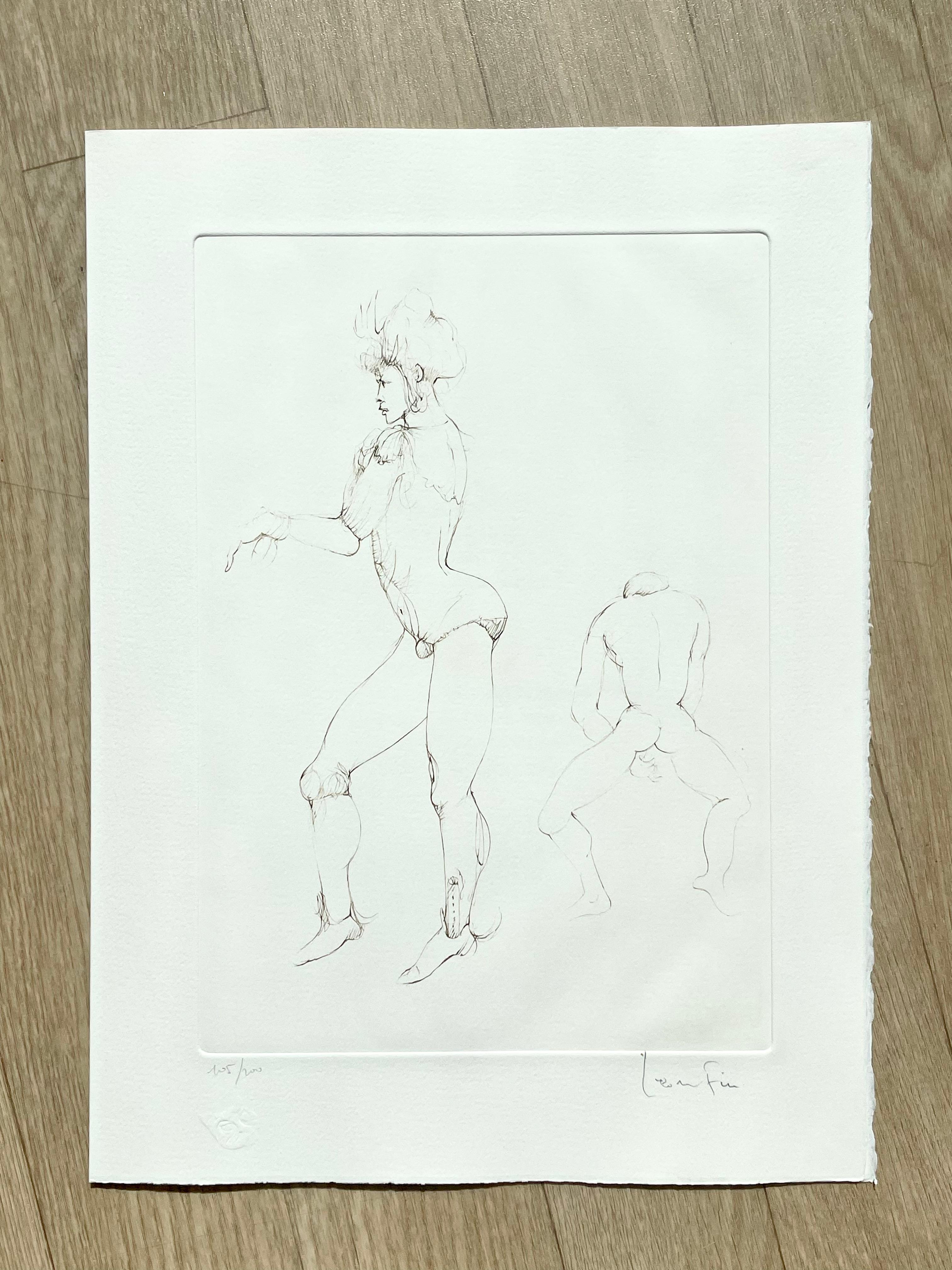 Leonor Fini, rare lithograph on Arches paper, circa 1980