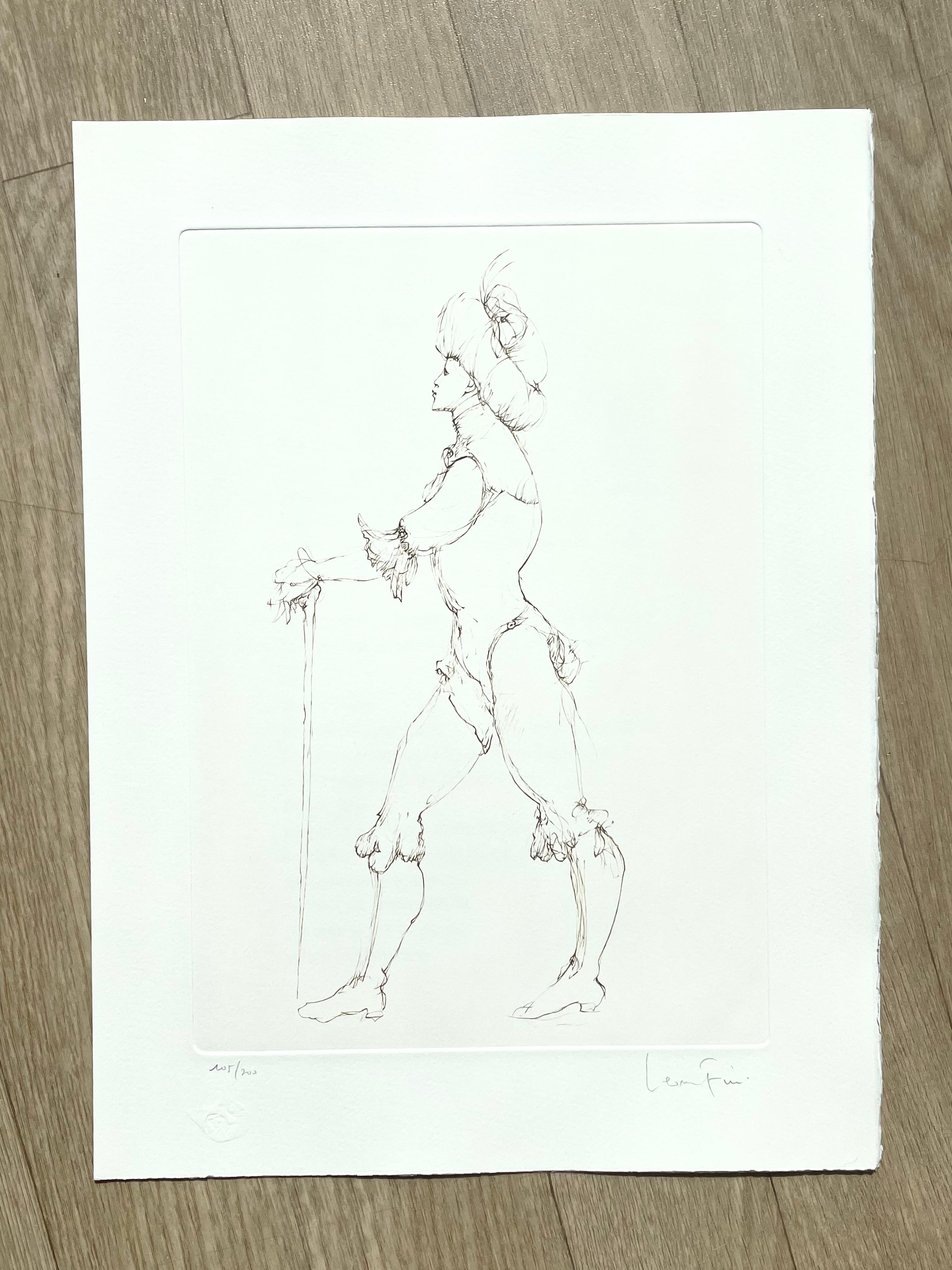 Leonor Fini, rare lithograph on Arches paper, circa 1980