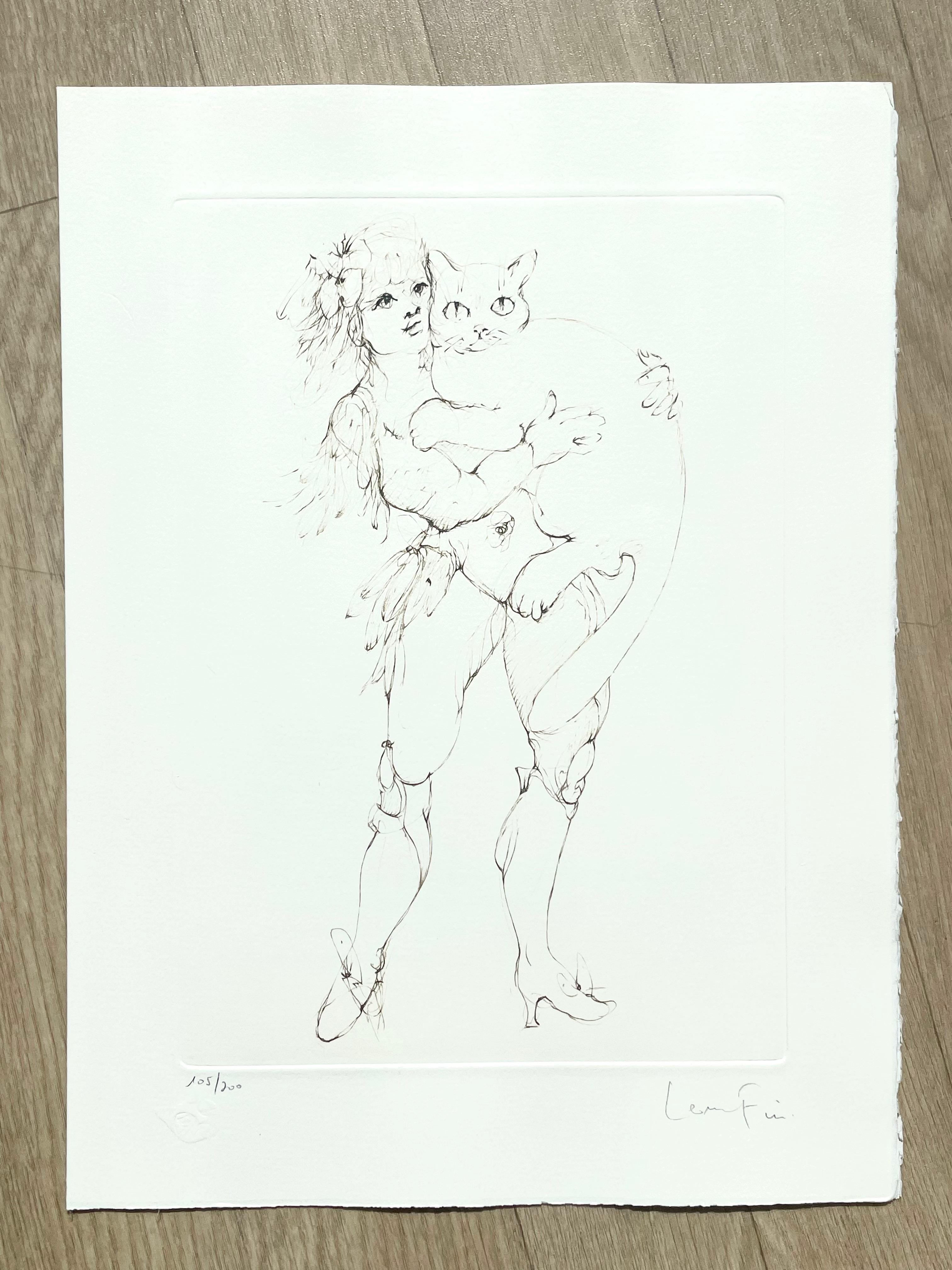 Rare print handsigned by surrealist artist Leonor Fini, inscreasingly esteemed with the movement of rediscovering art by women. This rare original lithograph is an artist proof in very good condition. Beautiful harmony of colors. Dimensions : 38 x