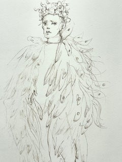 Leonor Fini, seltene Lithographie auf Arches-Papier, um 1980