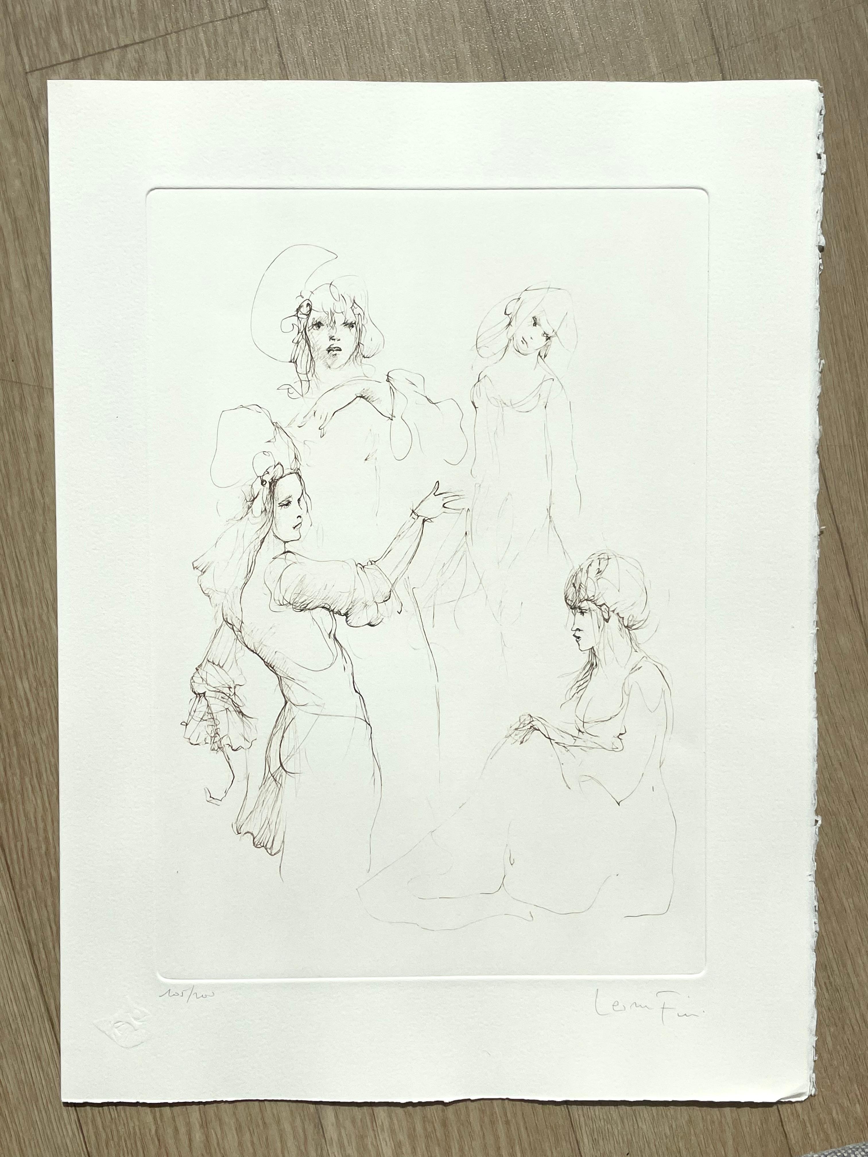 Leonor Fini, rare lithograph on Arches paper, circa 1980