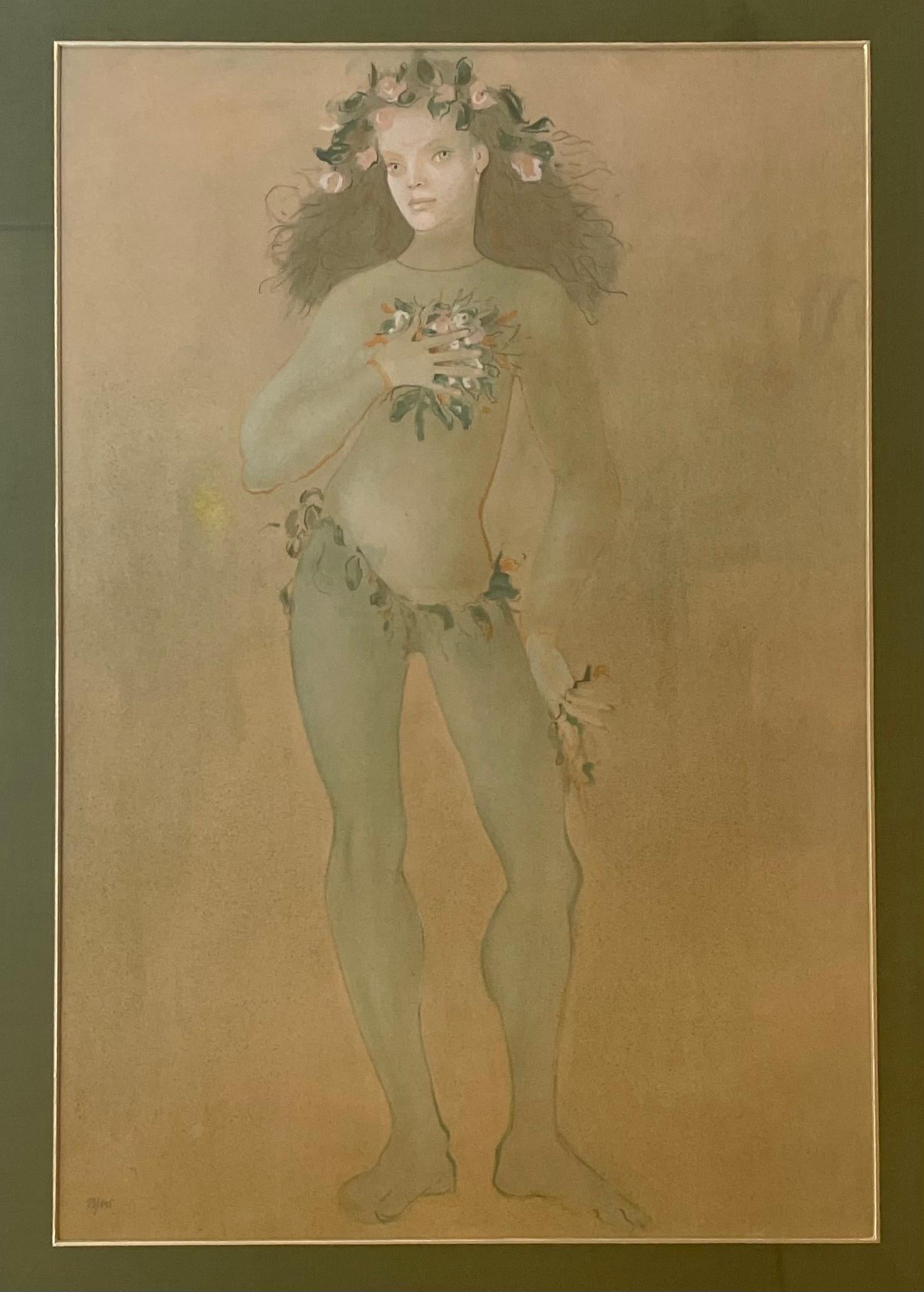 Leonor Fini, rara litografía original sobre papel, hacia 1970 en venta 2