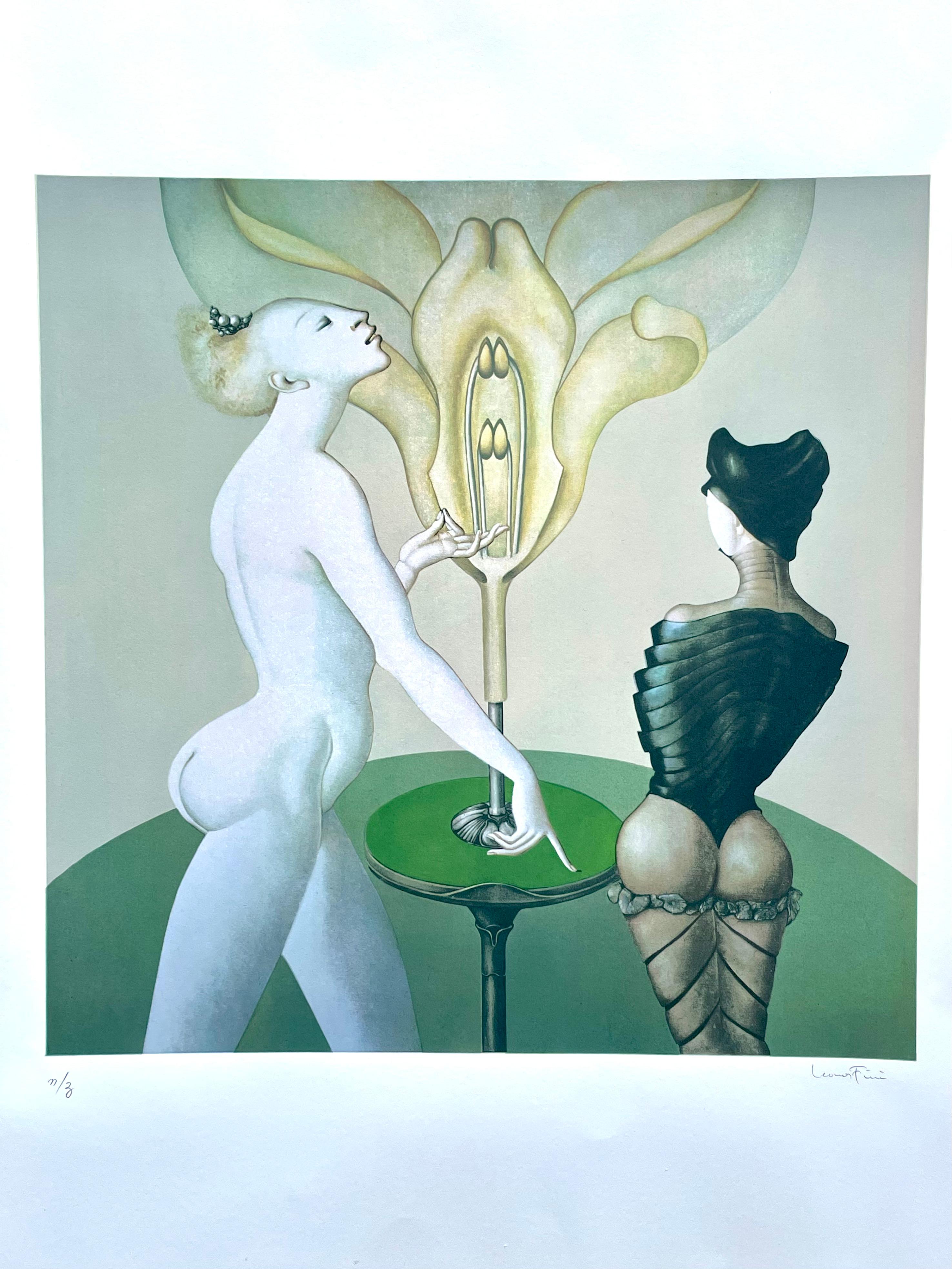 Leonor Fini, rara serigrafía original sobre papel Rives, hacia 1970 en venta 1