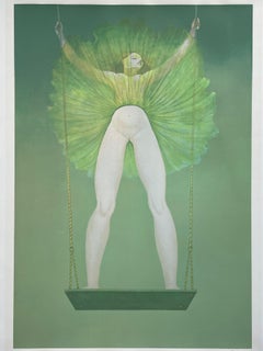 Leonor Fini, rare sérigraphie originale sur papier Rives, vers 1970