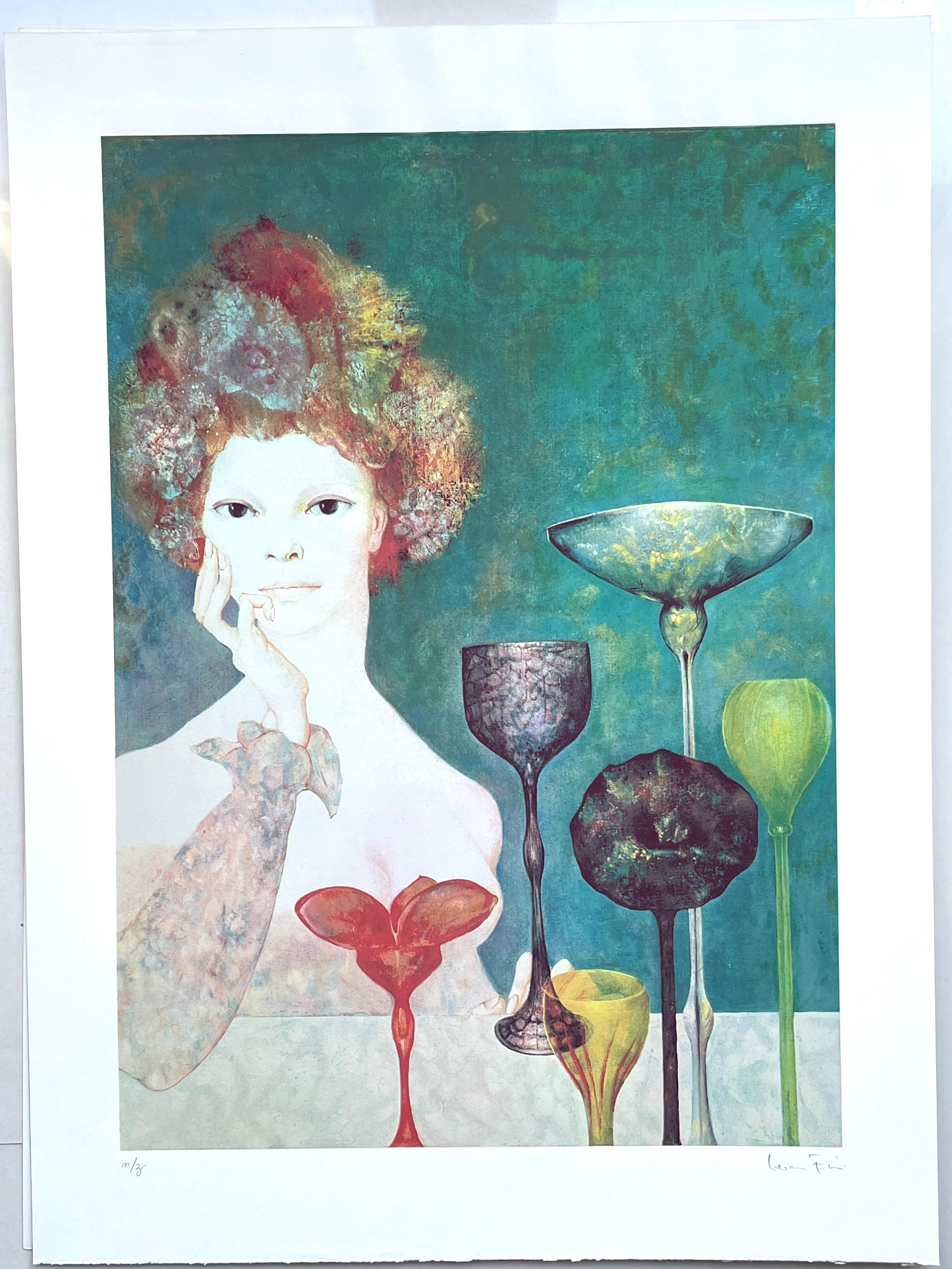 Leonor Fini, rara serigrafía original sobre papel Rives, hacia 1970 en venta 1