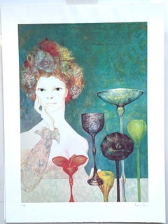 Leonor Fini, rare original serigraph on Rives paper, circa 1970
